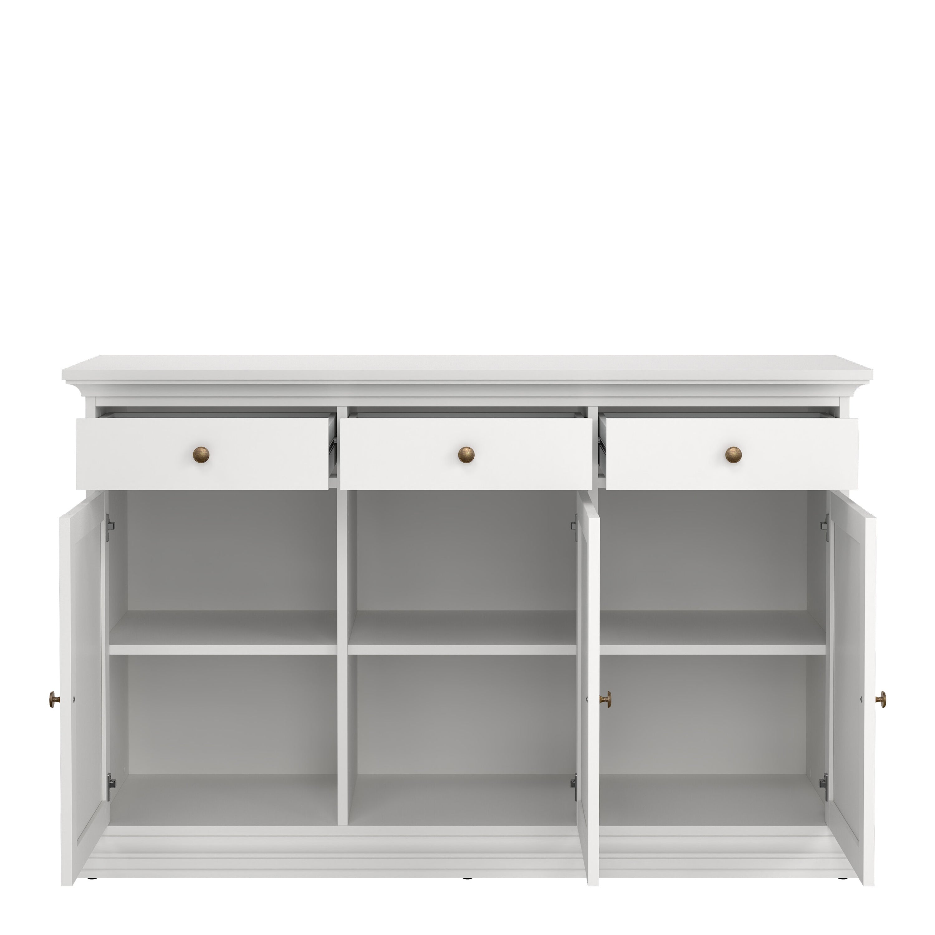 Paris Sideboard with 3 doors and 3 drawers in White – FTG, view 6