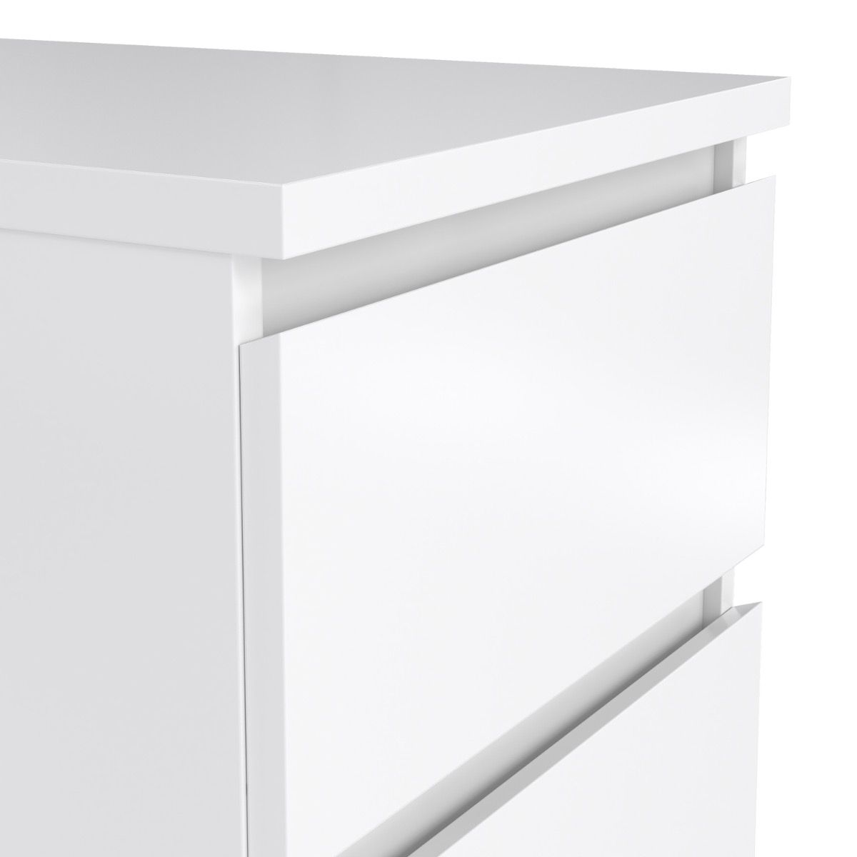 Naia Bedside 2 drawers in White high gloss – FTG, view 7
