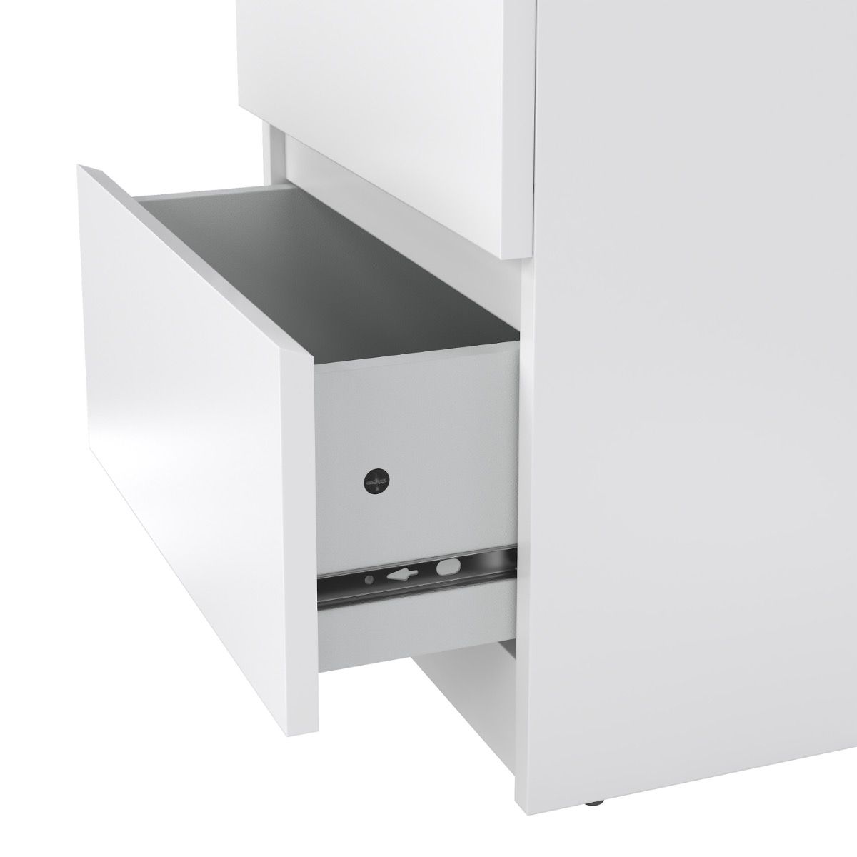 Naia Bedside 2 drawers in White high gloss – FTG, view 6