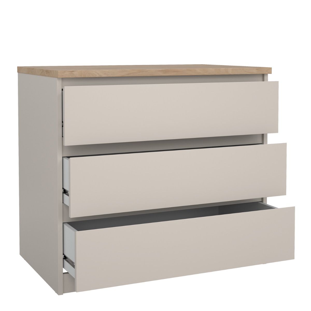 Naia Chest of 3 drawers in Cashmere Jackson Hickory – FTG, view 3