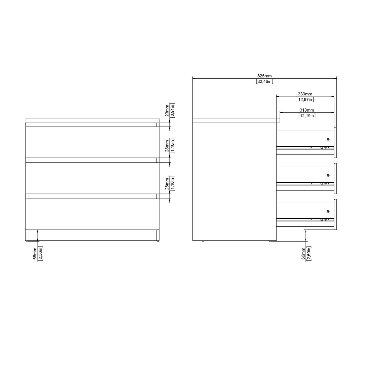 Naia Chest of 3 drawers in Cashmere Jackson Hickory – FTG, view 10