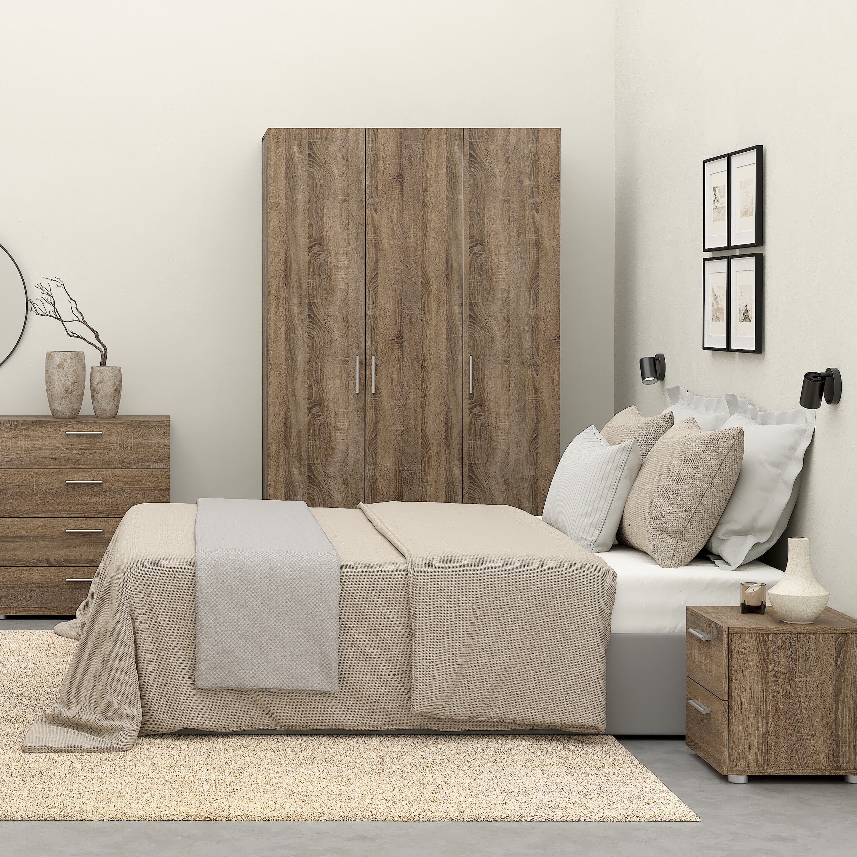 Pepe Bedside 2 Drawers in Truffle Oak – FTG, view 5