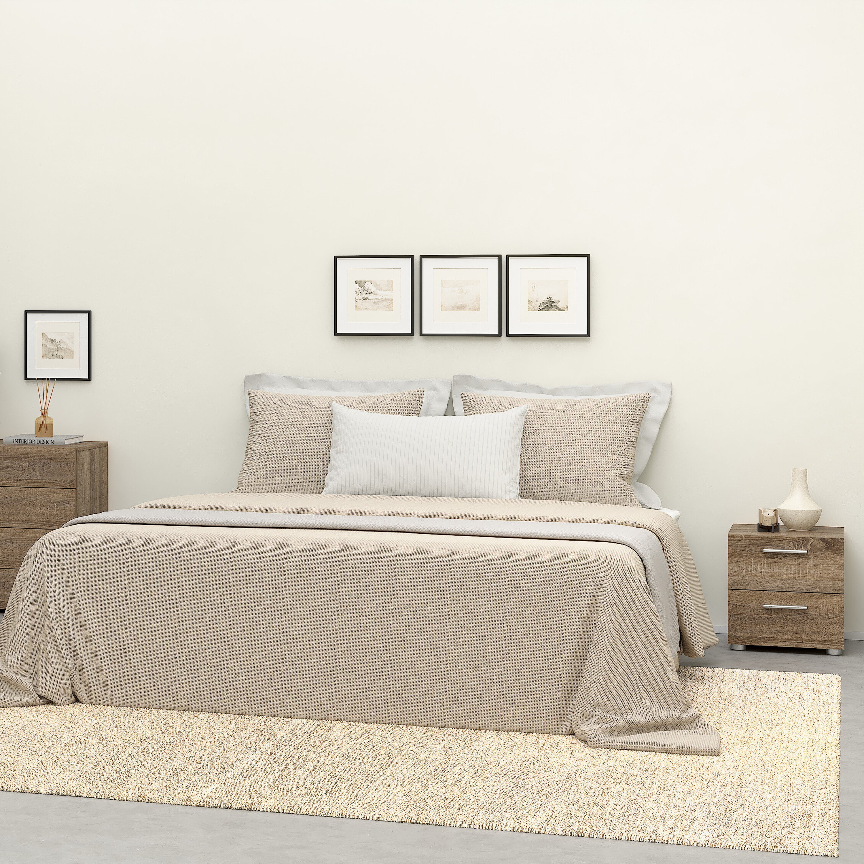 Pepe Bedside 2 Drawers in Truffle Oak – FTG, view 6