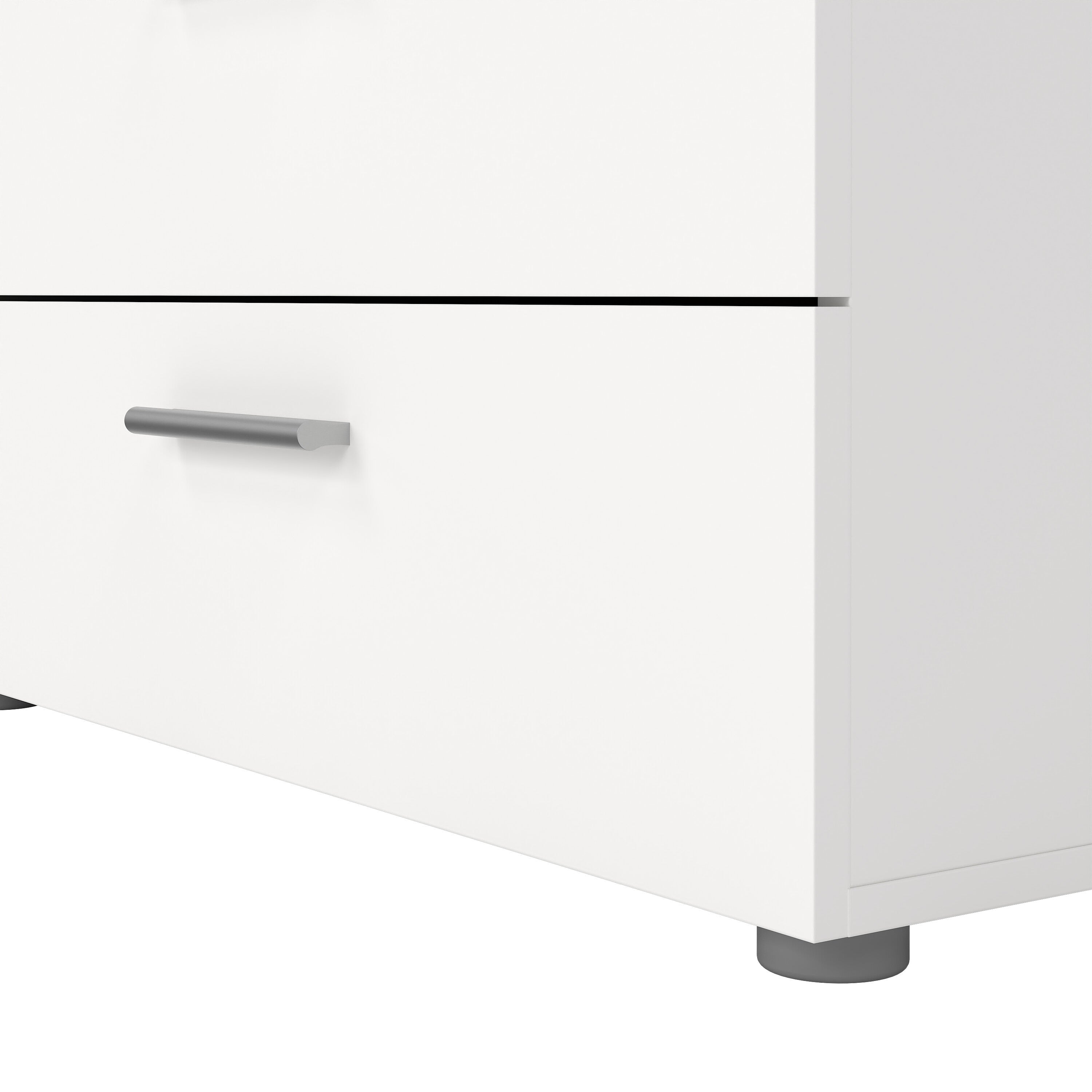 Pepe Wide Chest of 8 Drawers (4+4) in White – FTG, view 10