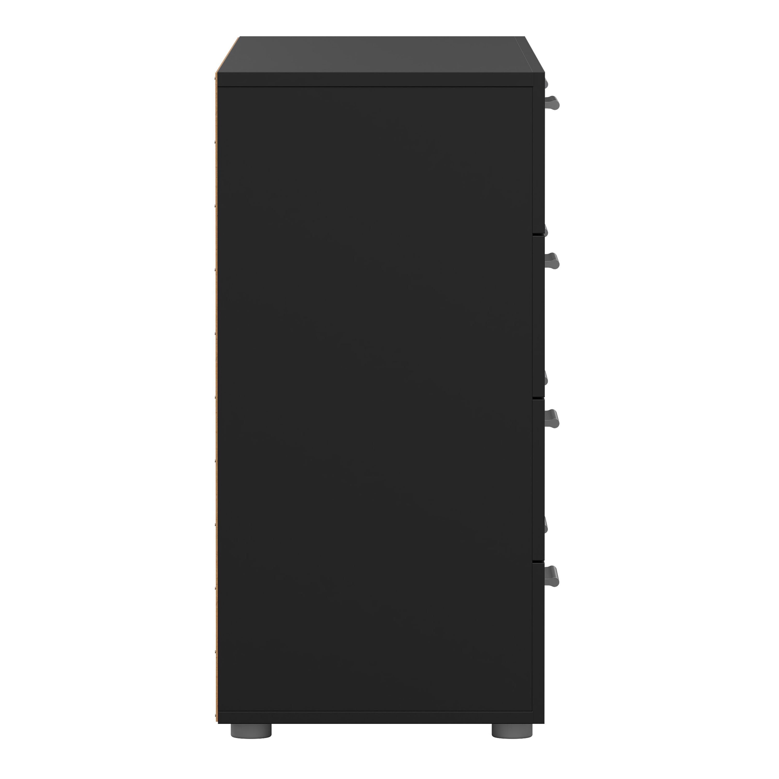 Pepe Wide Chest of 8 Drawers in Black – FTG, view 4