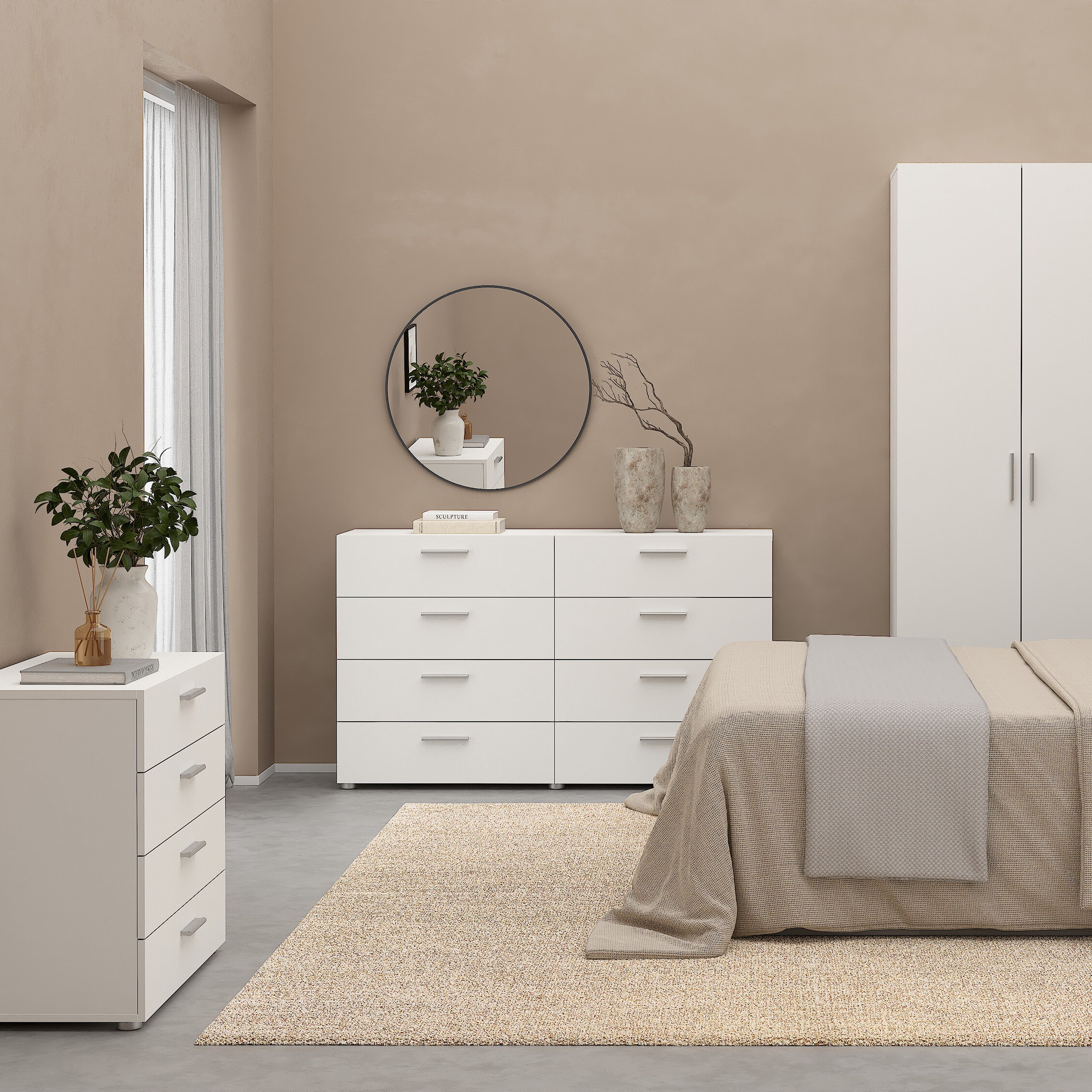 Pepe Chest of 4 Drawers in White – FTG, view 5
