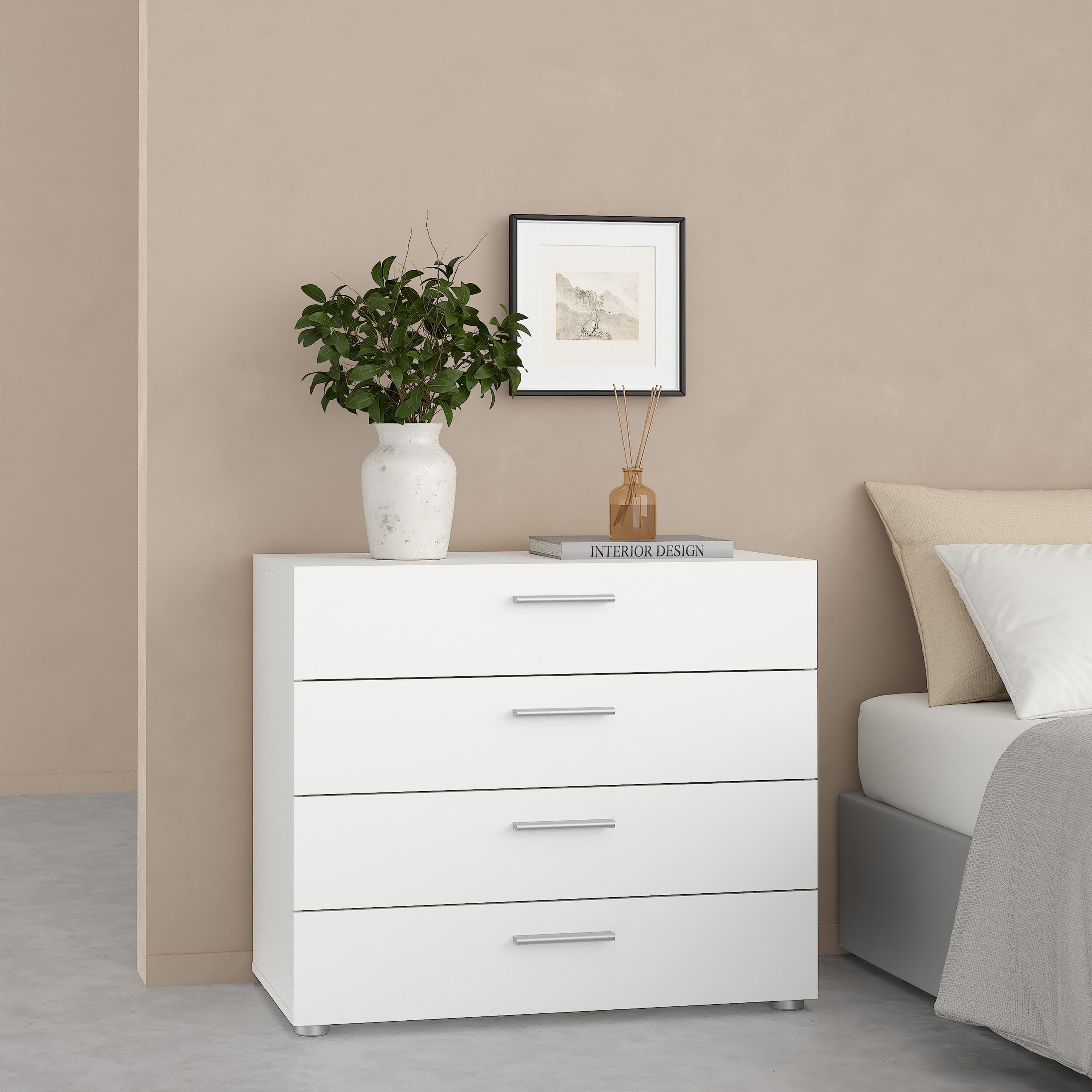 Pepe Chest of 4 Drawers in White – FTG, view 6