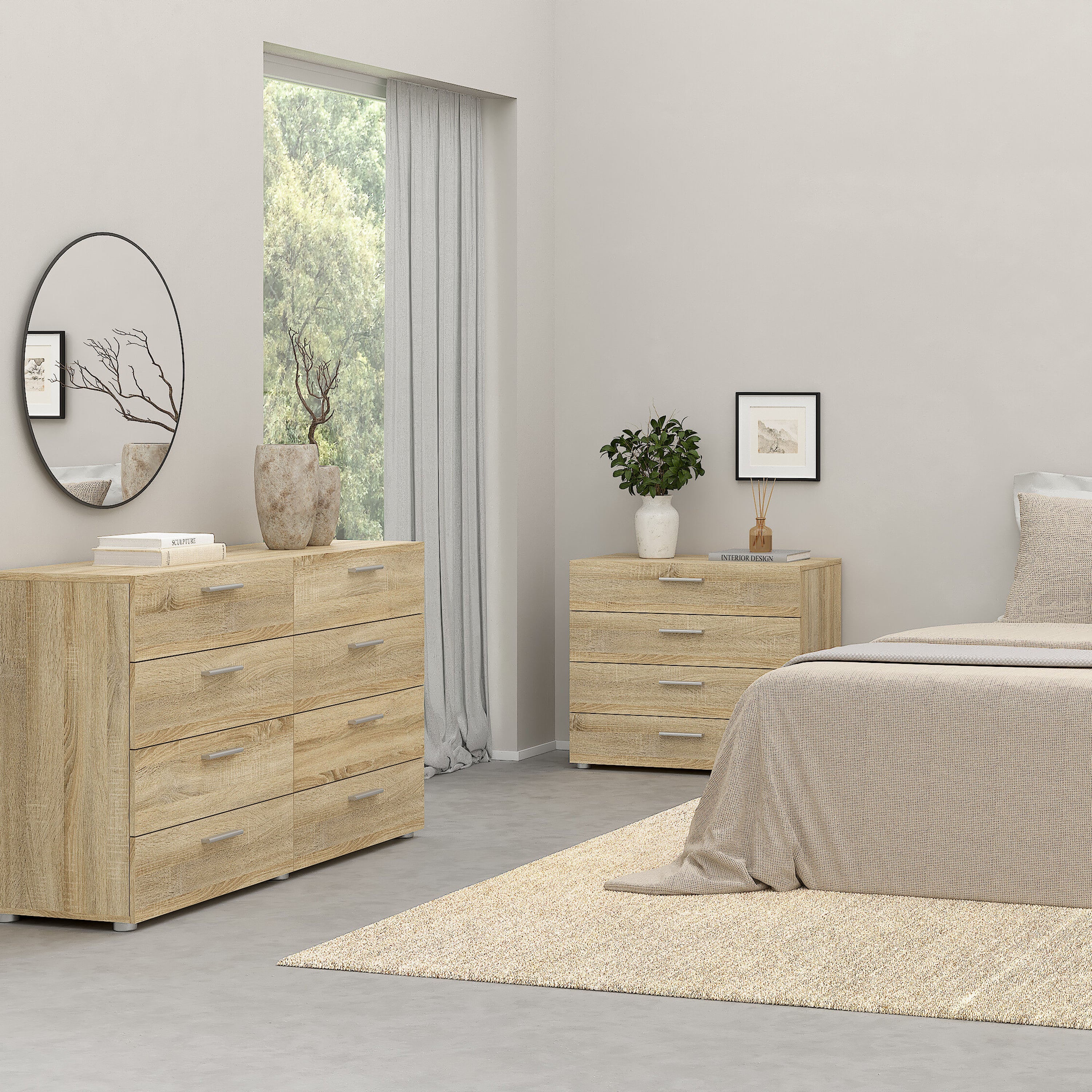 Pepe Chest of 4 Drawers in Oak – FTG, view 5