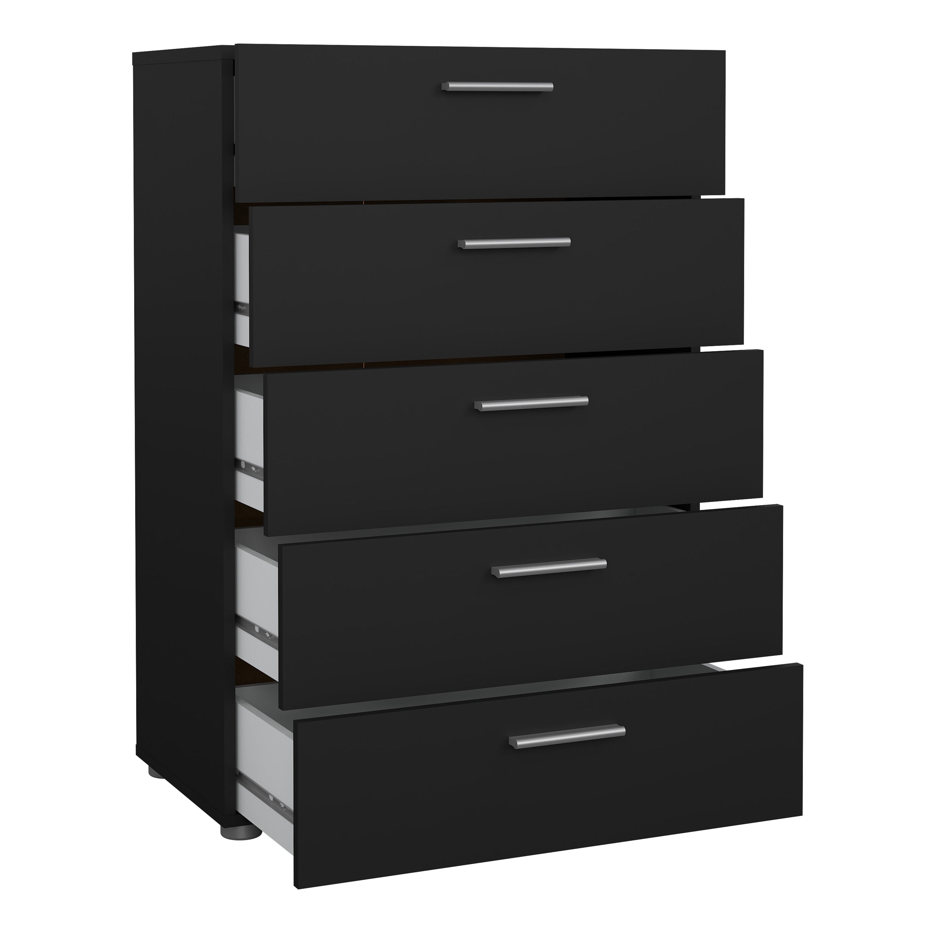 Pepe Chest of 5 Drawers in Black – FTG, view 4