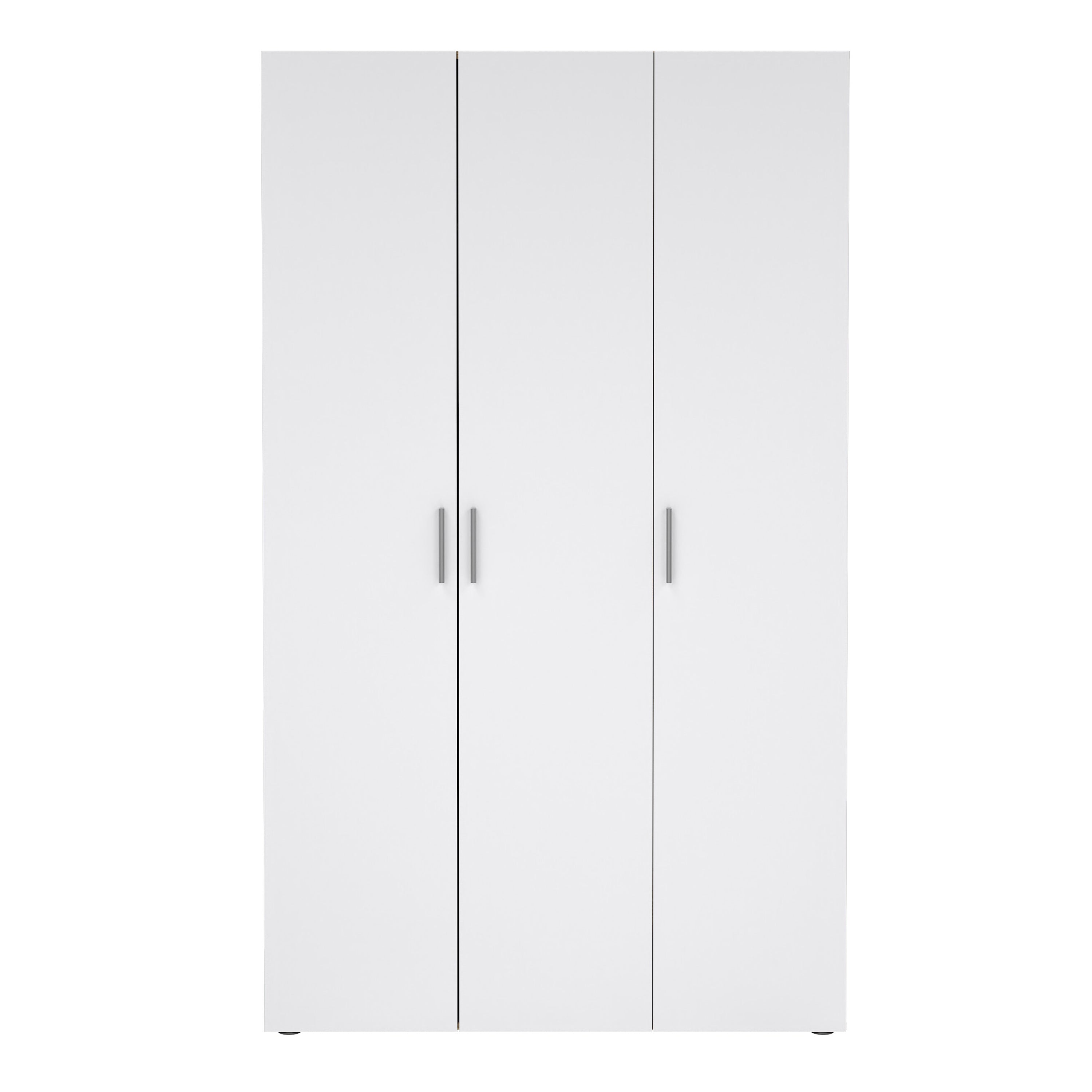 Pepe Wardrobe with 3 Doors in Oak with White High Gloss – FTG, view 2