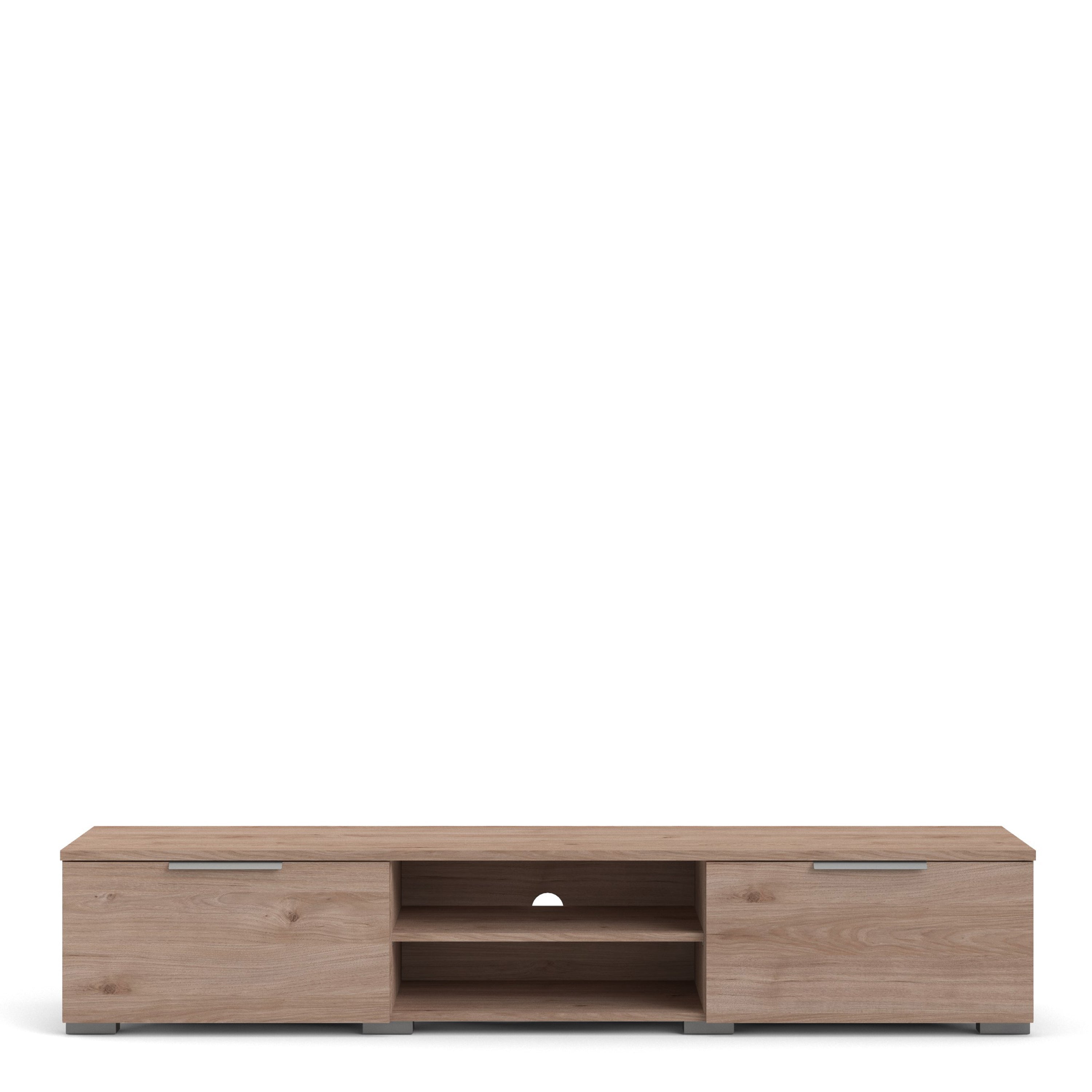 Match TV Unit 2 Drawers 2 Shelf in Jackson Hickory Oak – FTG, view 2