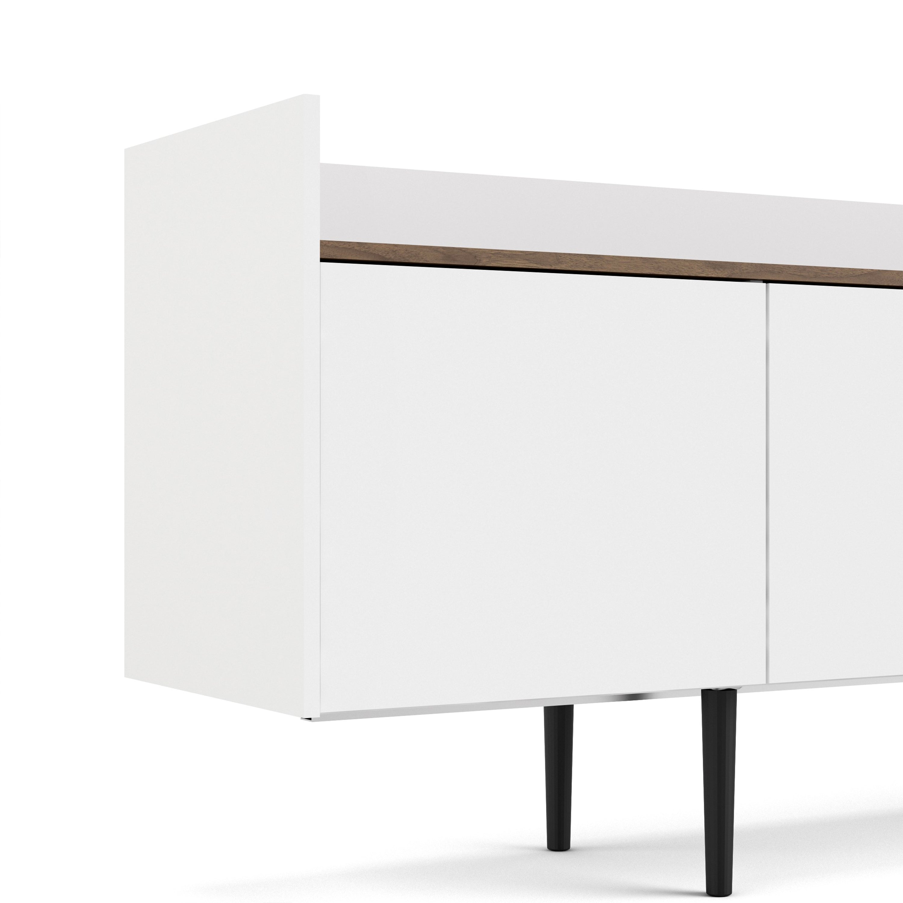 Unit Sideboard 2 Drawers 3 Doors in White and Walnut – FTG, view 9