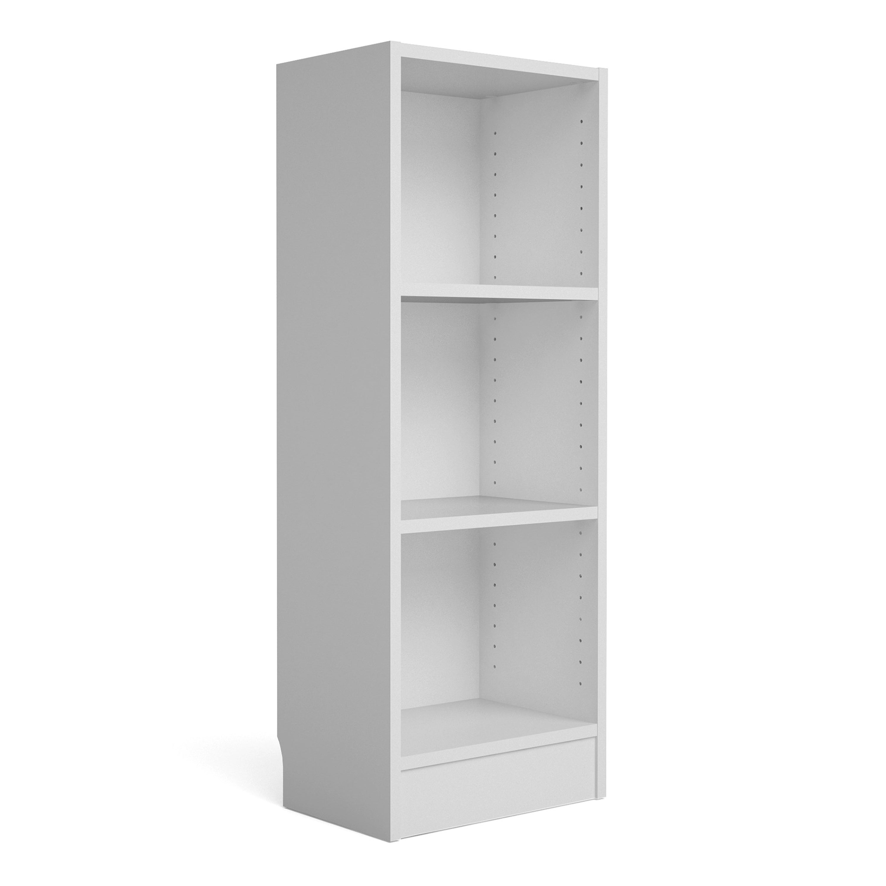 Basic Low Narrow Bookcase (2 Shelves) in White – FTG