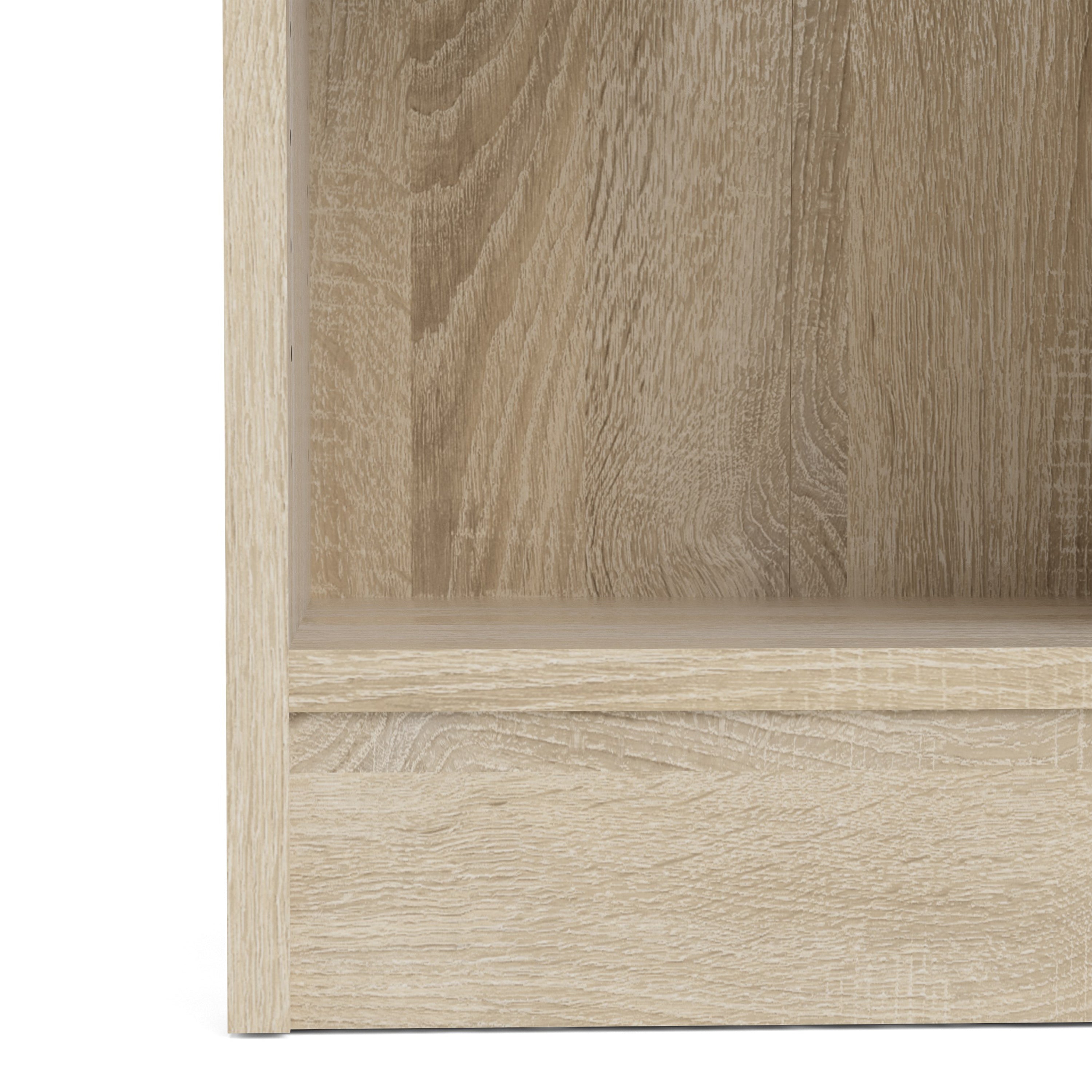 Basic Low Narrow Bookcase (2 Shelves) in Oak – FTG, view 8
