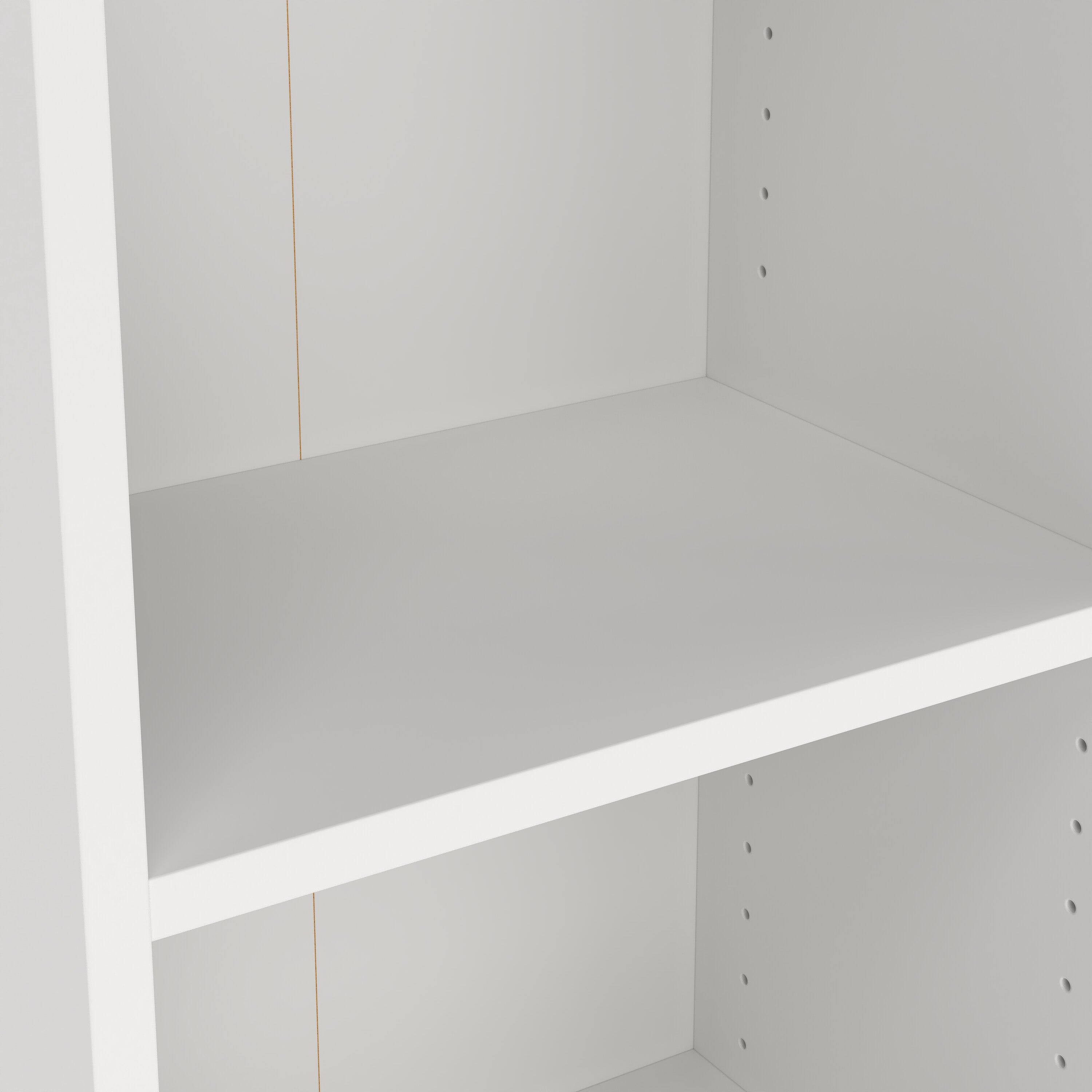 Basic Tall Narrow Combination Storage Bookcase in White (4 Shelves) with Glass White Door