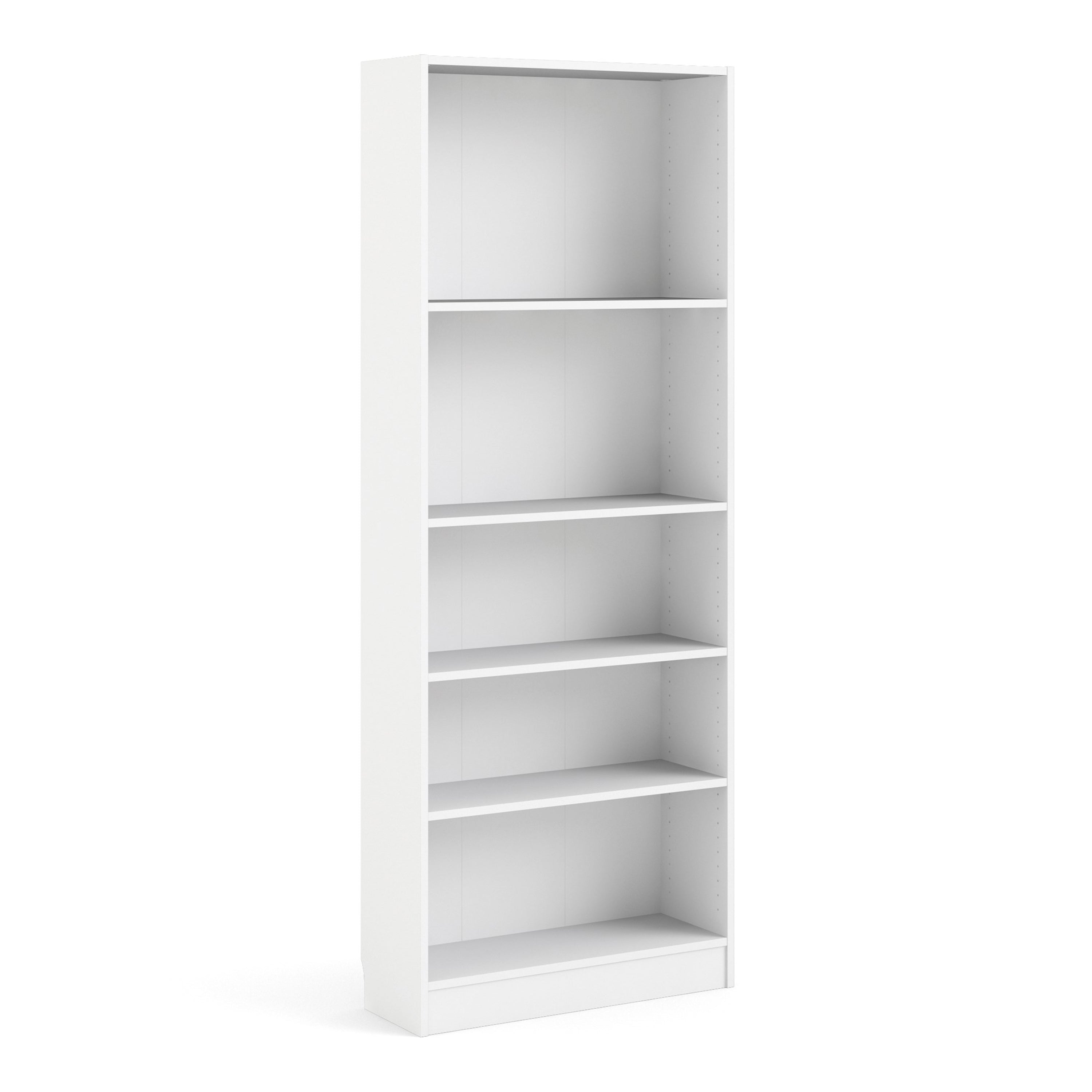 Basic Tall Wide Bookcase (4 Shelves) in White – FTG