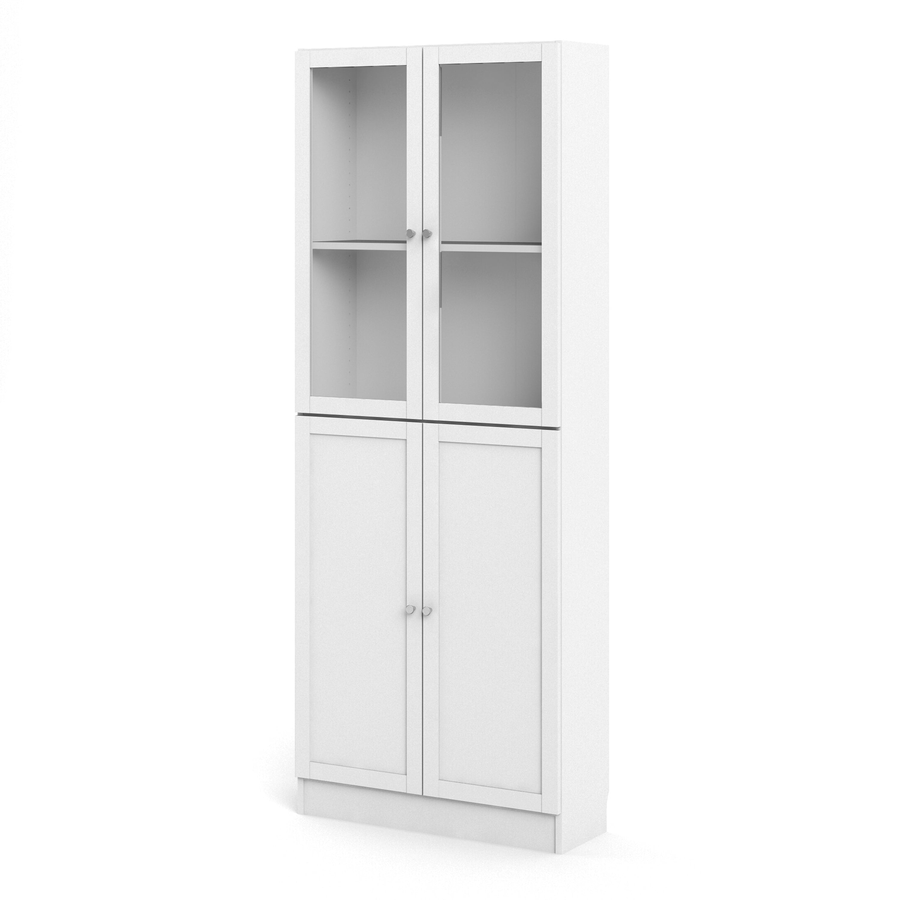Basic Tall Wide (4 Shelves) 4 Door Combination Unit in White
