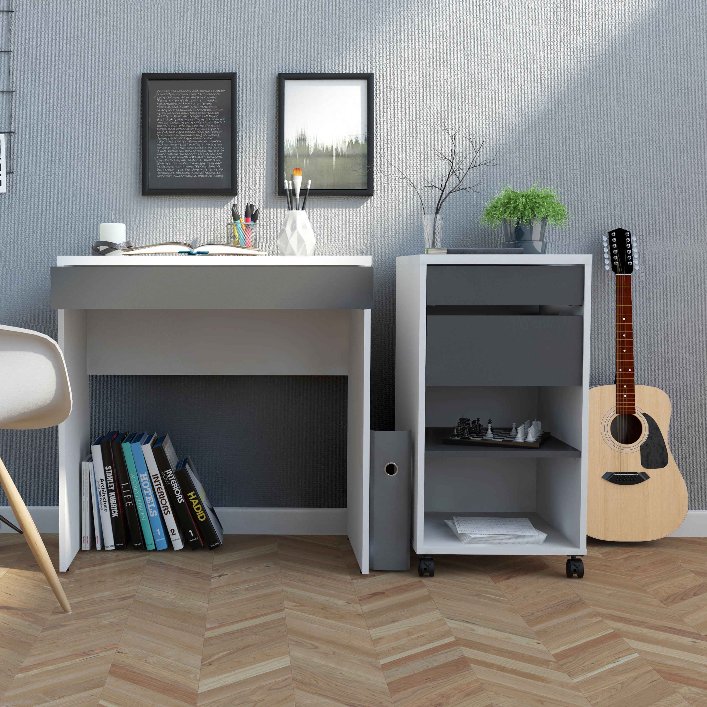 Function Plus Mobile File Cabinet 2 Drawers 1 Shelf – FTG, view 7