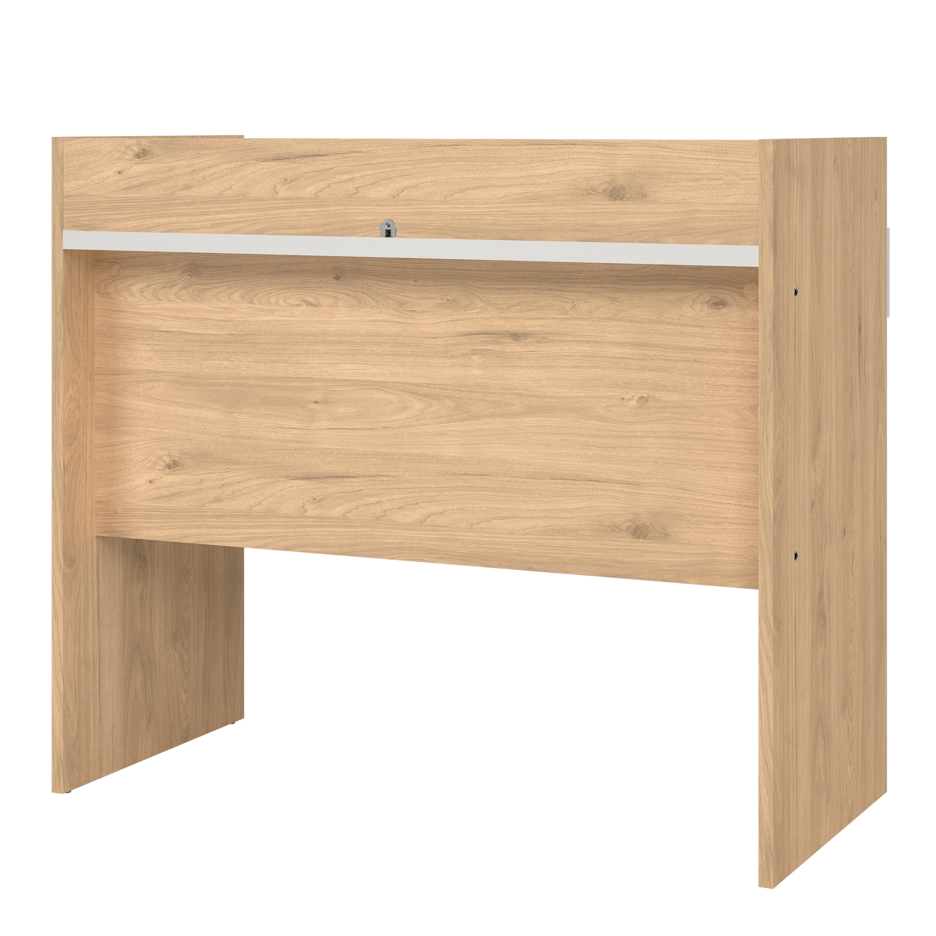 Function Plus Desk 2 Drawers In Jackson Hickory and White – FTG, view 4