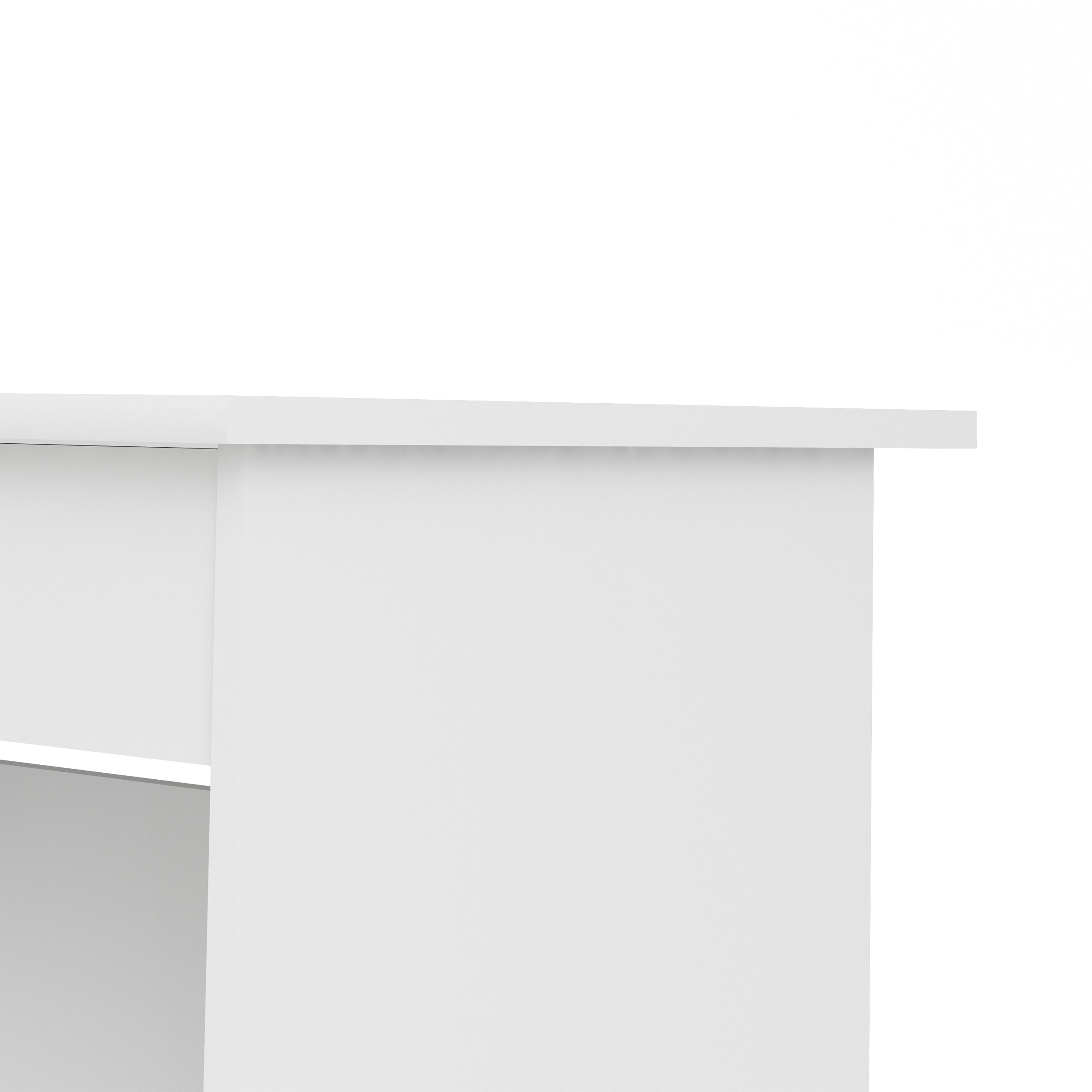 Function Plus 4 Drawer Desk Handleless Drawer in White – FTG, view 7