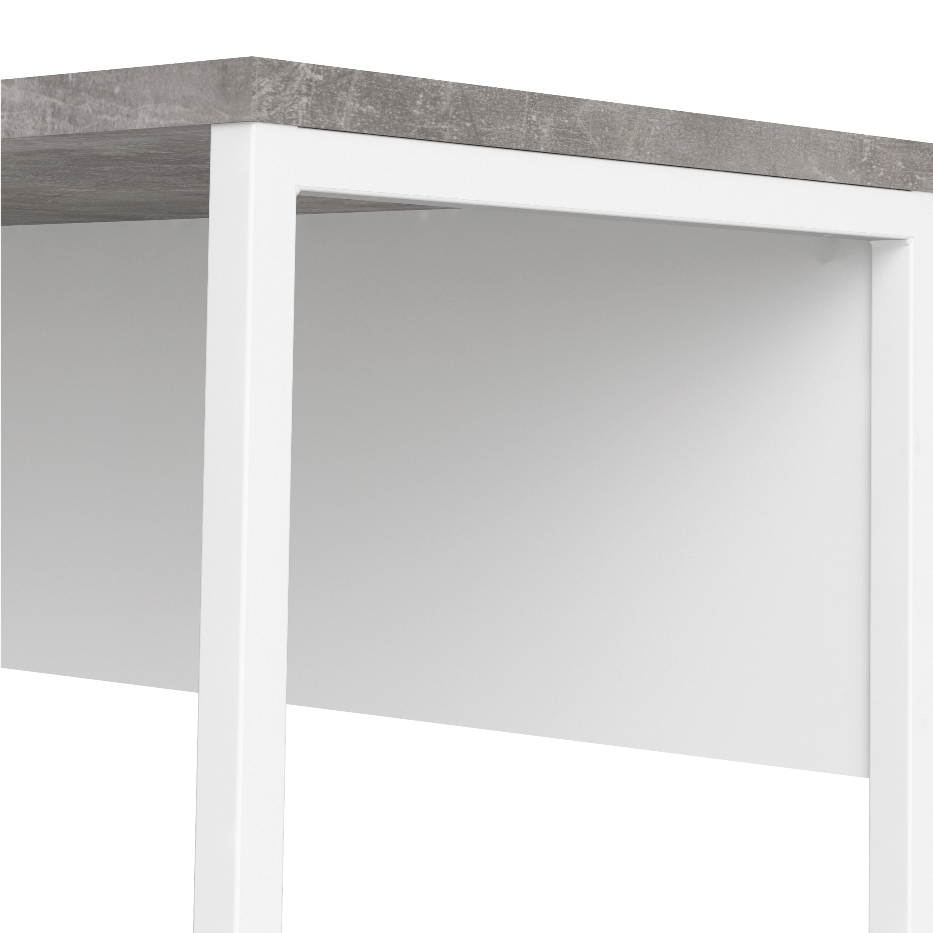 Function Plus Corner Desk 2 Drawers in White and Grey – FTG, view 10