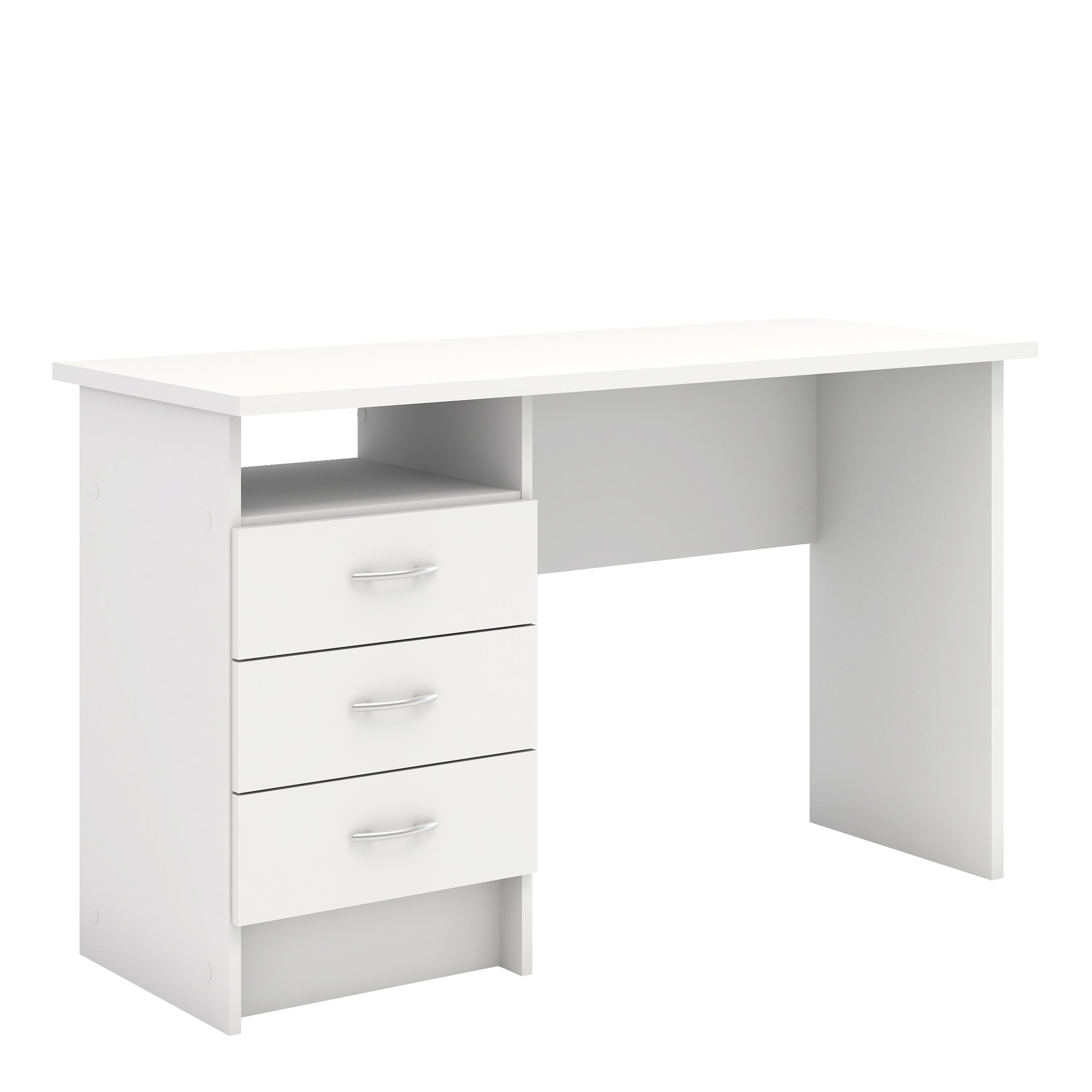 Function Plus Desk 3 Drawers in White – FTG