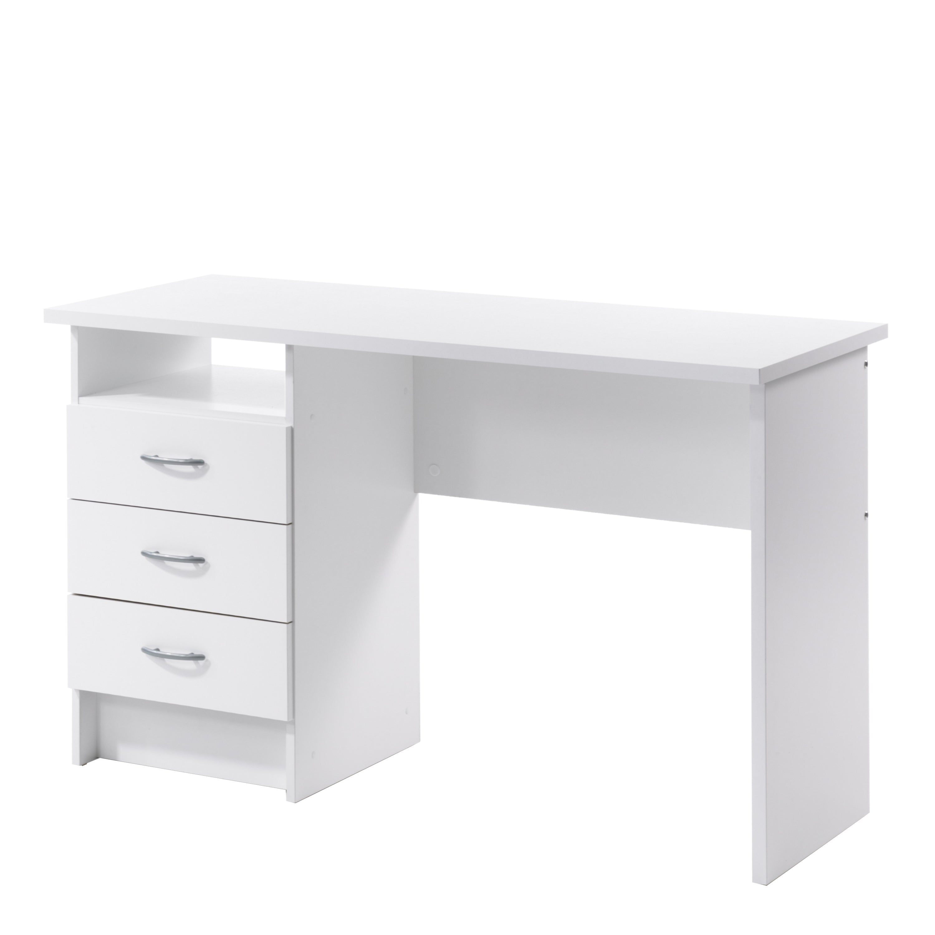 Function Plus Desk 3 Drawers in White – FTG, view 3