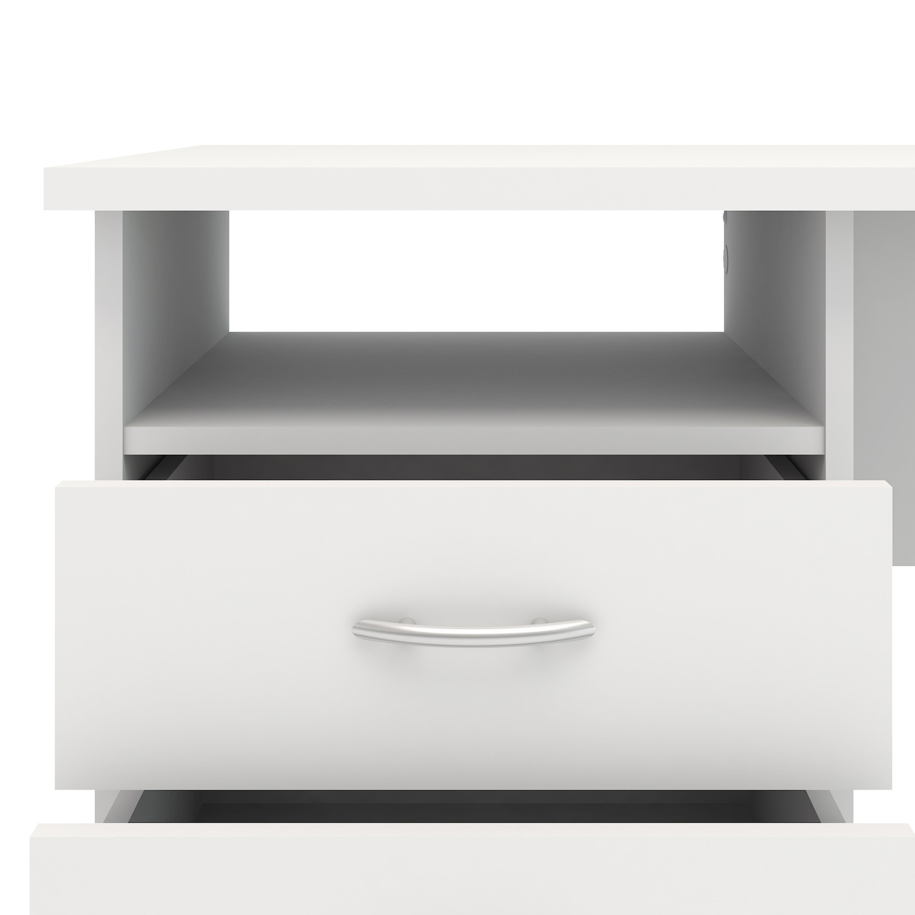 Function Plus Desk 3 Drawers in White – FTG, view 6