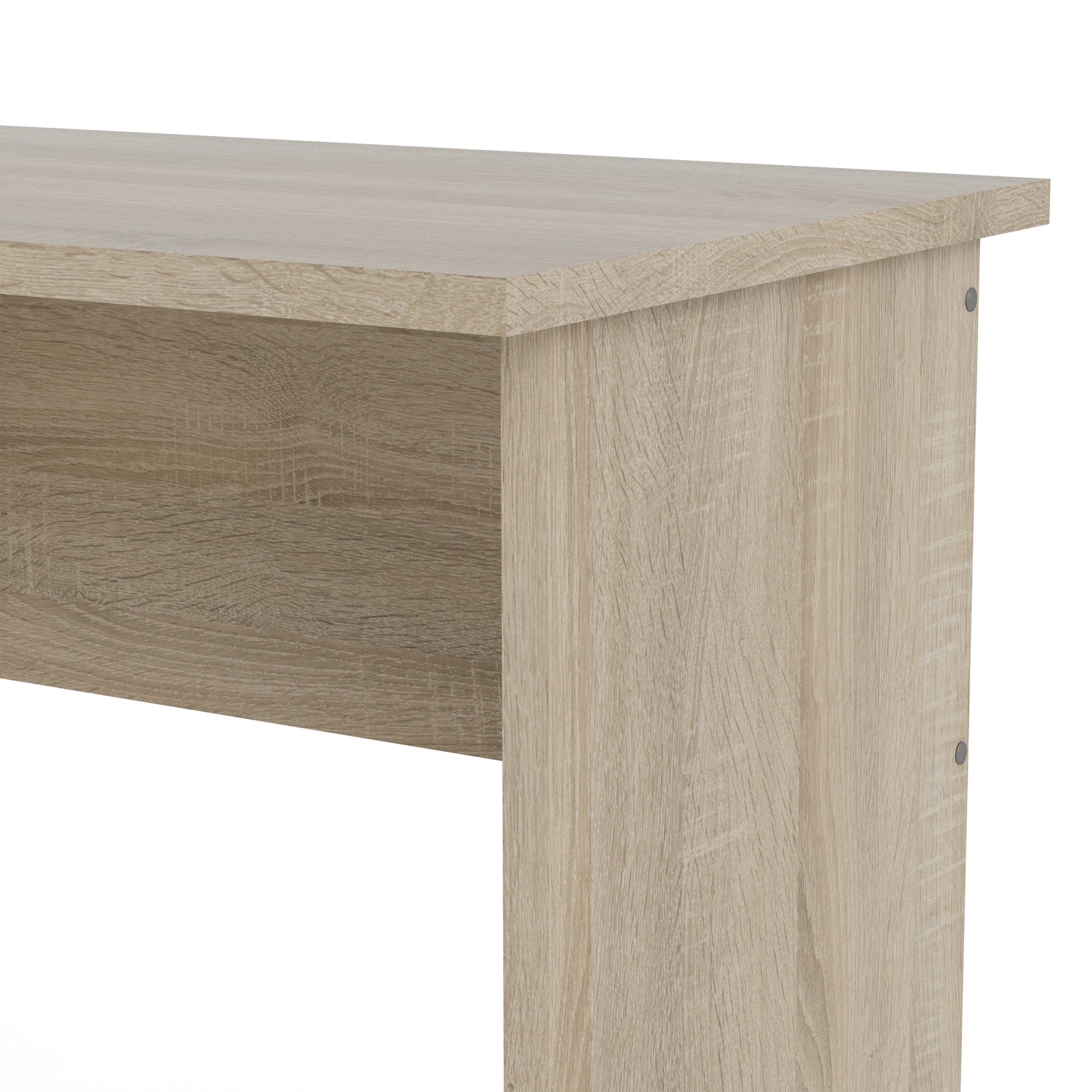 Function Plus Oak Desk 3 White Drawers – FTG, view 9