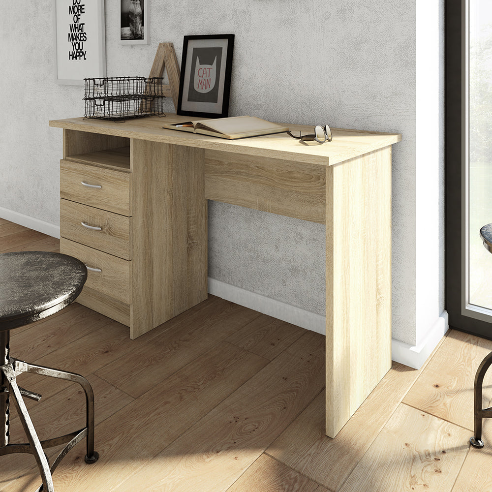 Function Plus Desk 3 Drawers in Oak – FTG, view 5