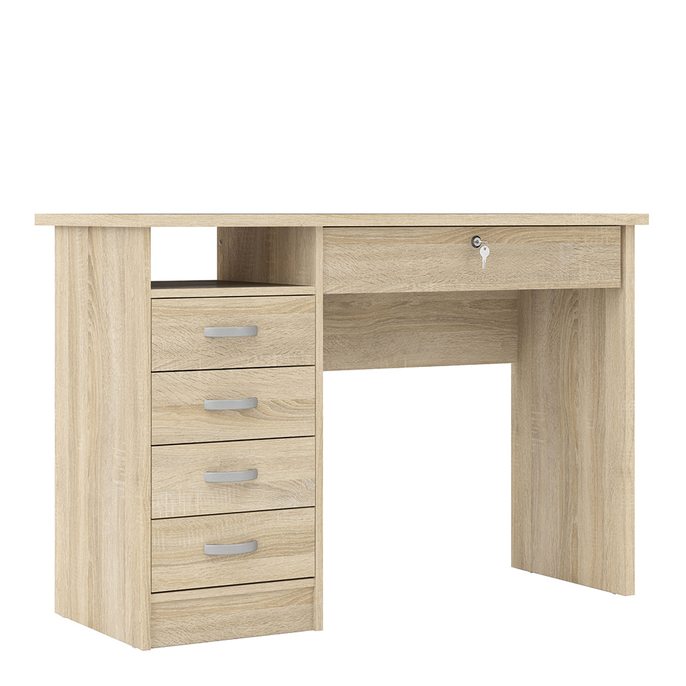 Function Plus Desk 5 Drawers in Oak – FTG