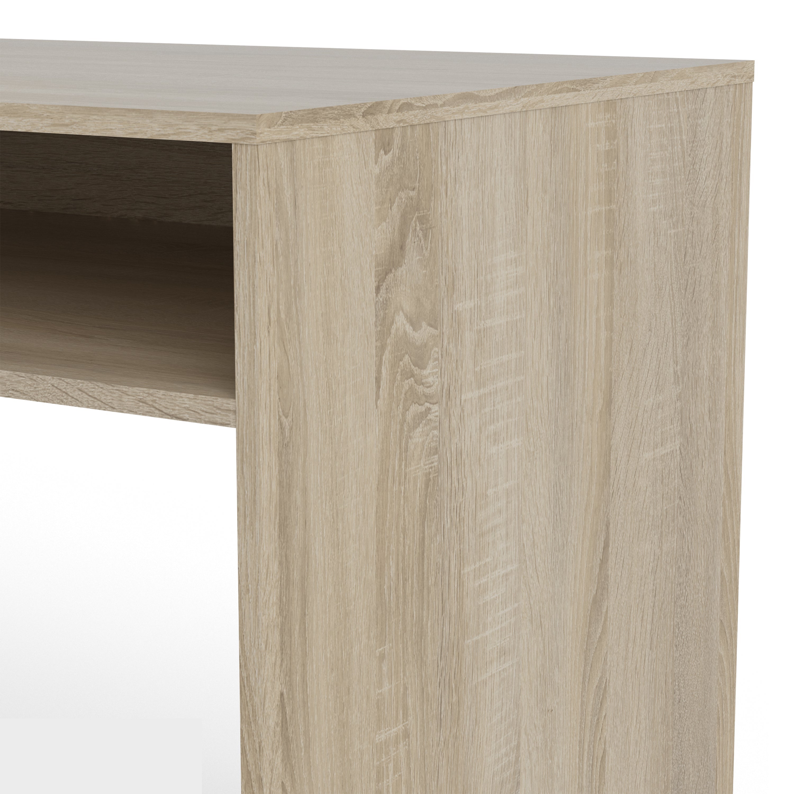 Function Plus Desk Multi Functional Desk with Drawer and 1 Door in White and Oak – FTG, view 7
