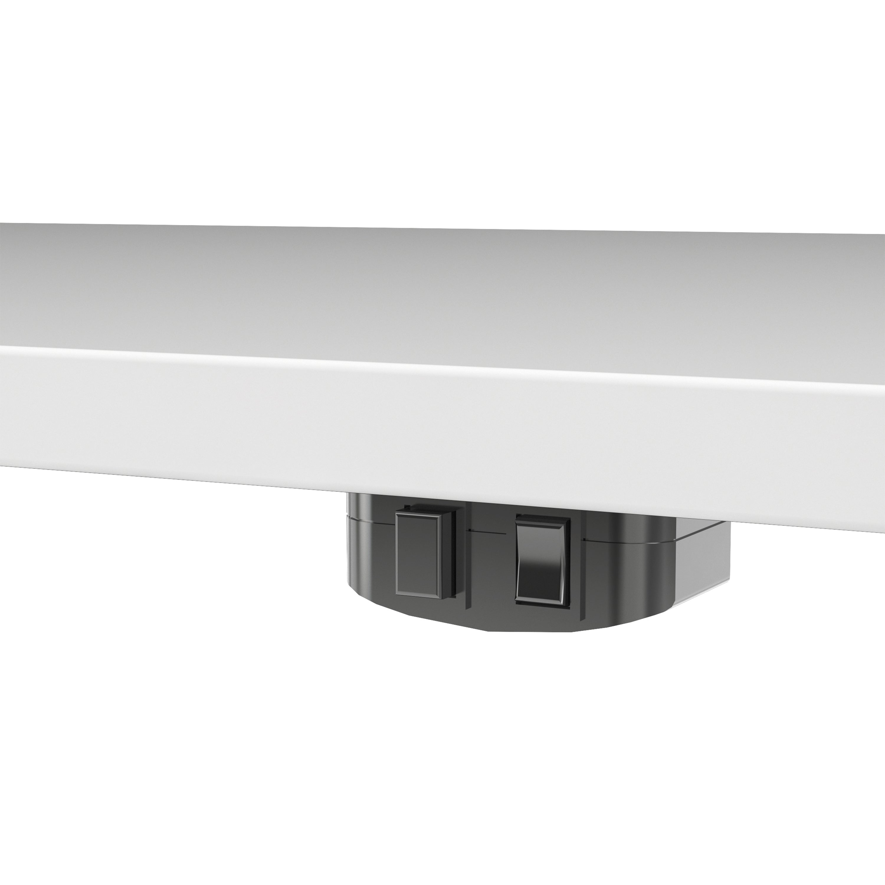 Prima Desk 150cm in White with Height Adjustable Legs with Electric Control in Silver Grey Steel – FTG, view 10