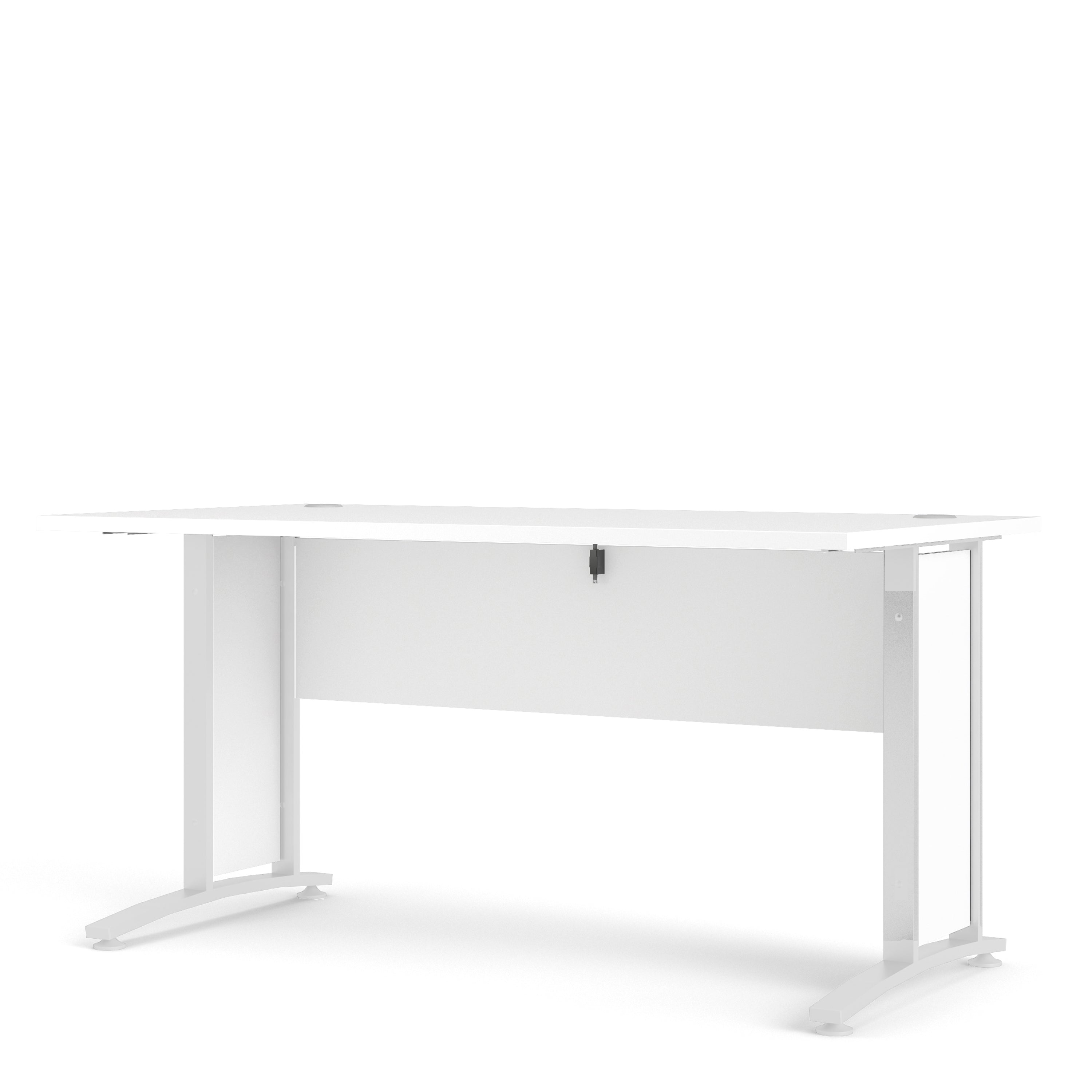 Prima Desk 150cm in White with White Legs – FTG, view 2