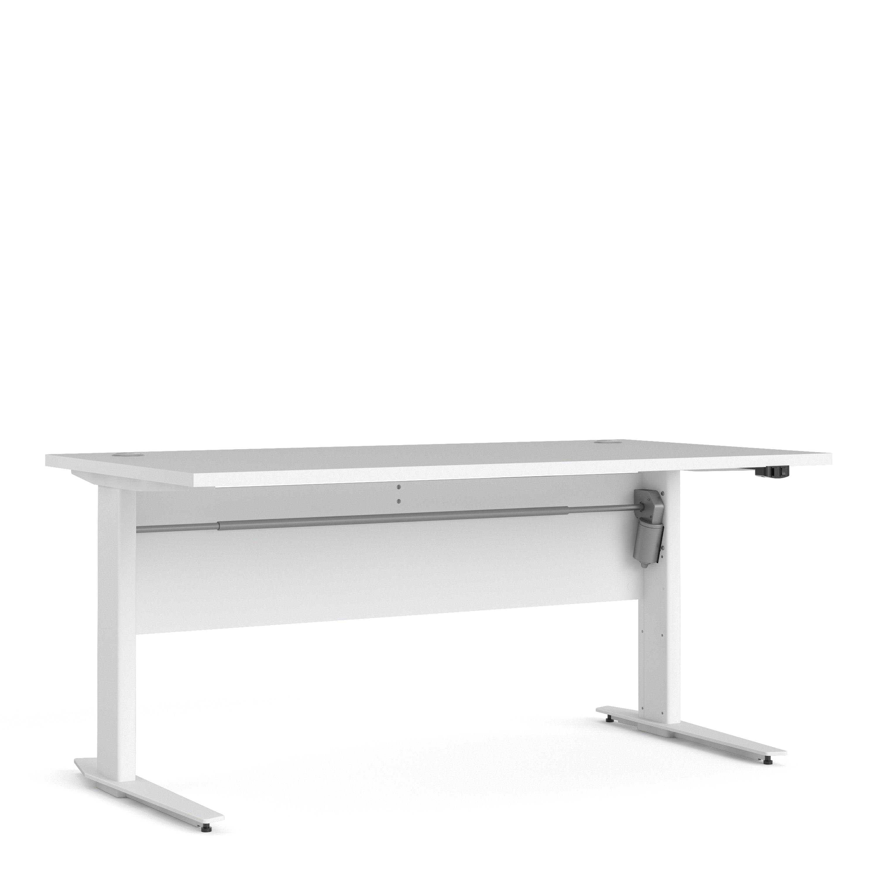 Prima Desk 150cm in White with Height Adjustable Legs with Electric Control in White – FTG