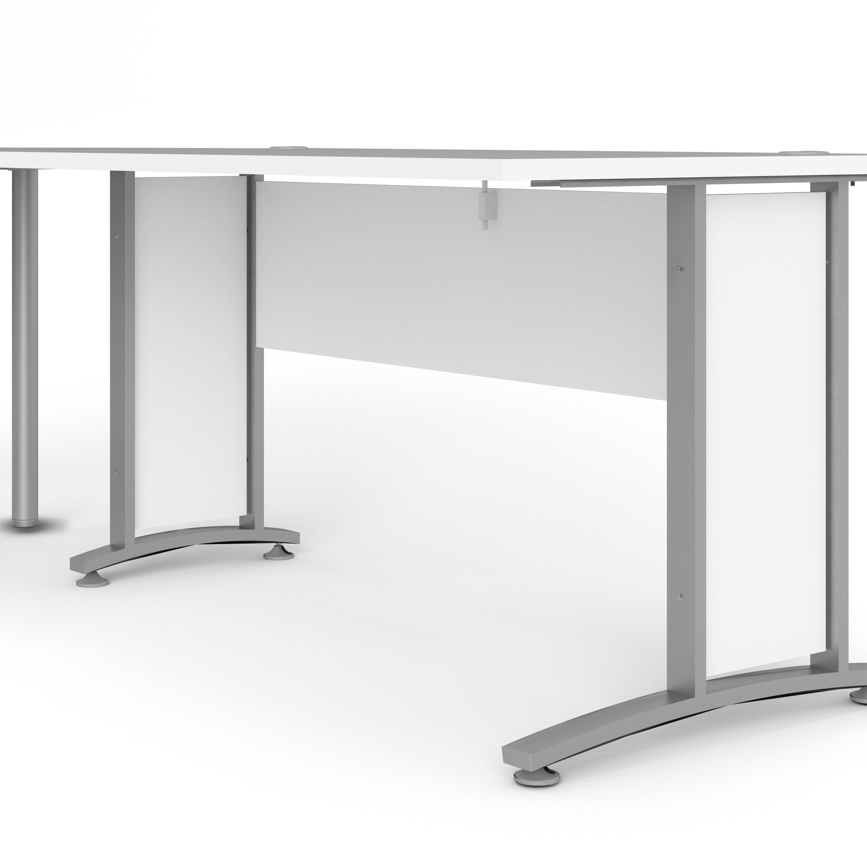 Prima Desk 120cm in White with Silver Grey Steel Legs – FTG, view 10