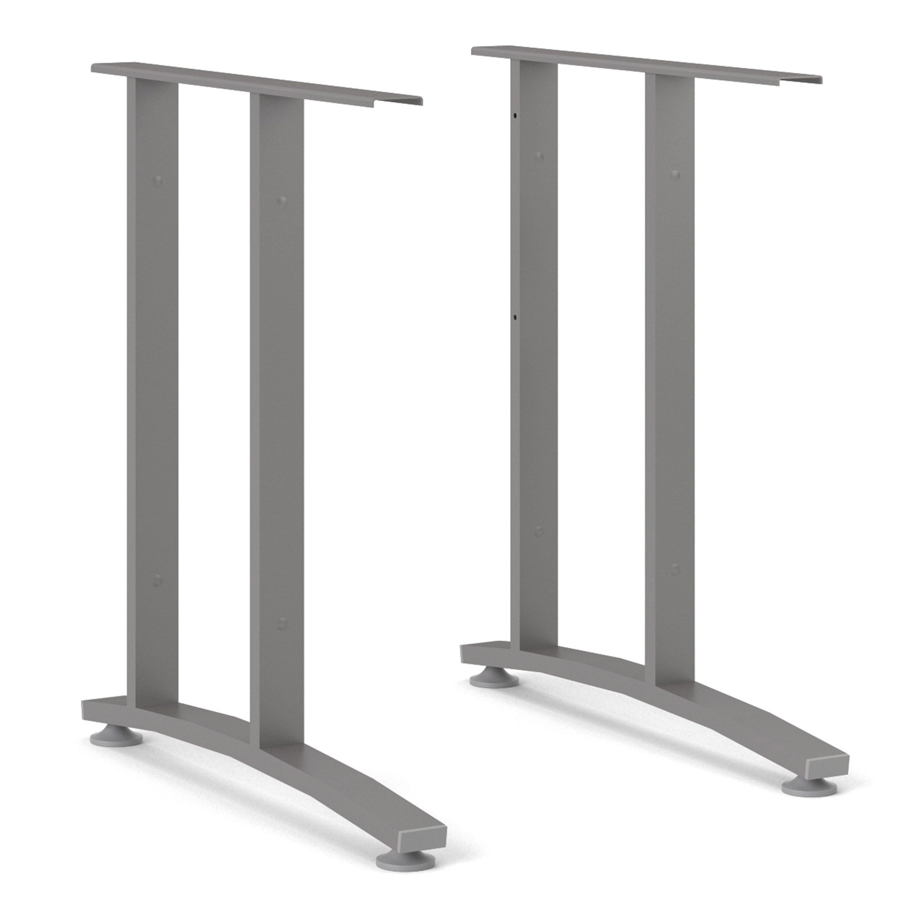 Prima Desk 120cm in White with Silver Grey Steel Legs – FTG, view 11