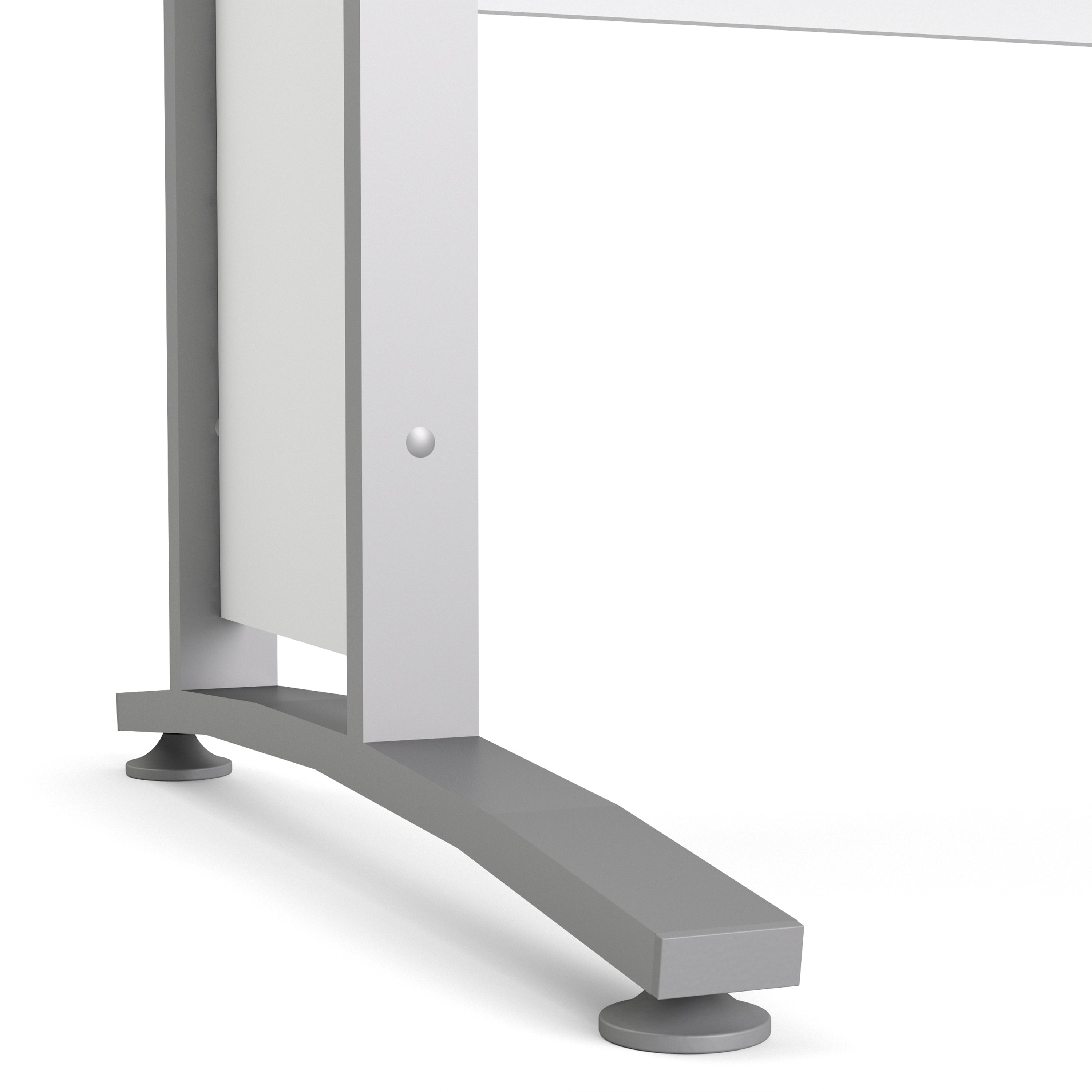 Prima Desk 120cm in White with Silver Grey Steel Legs – FTG, view 9