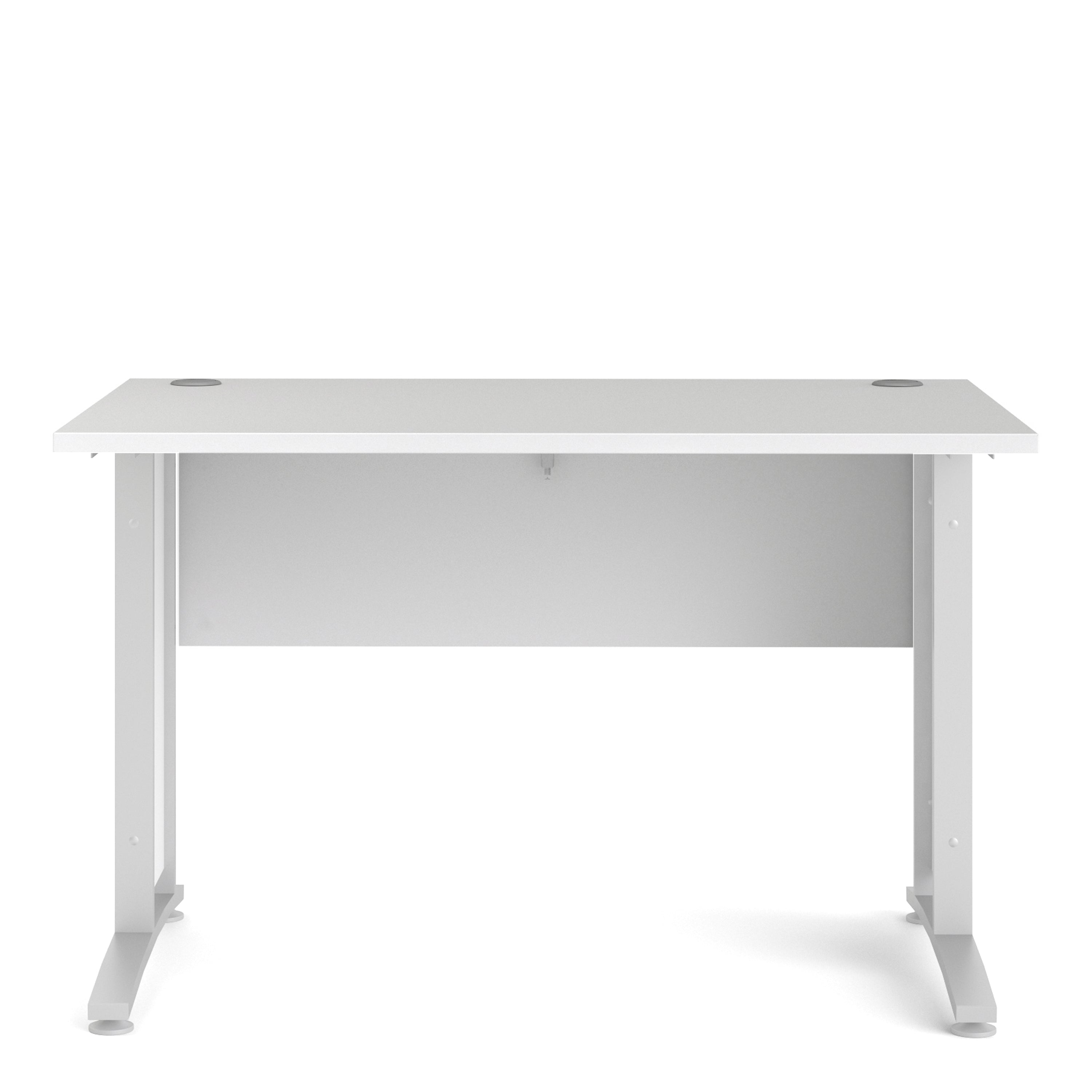 Prima Desk 120cm in White with White Legs – FTG, view 2