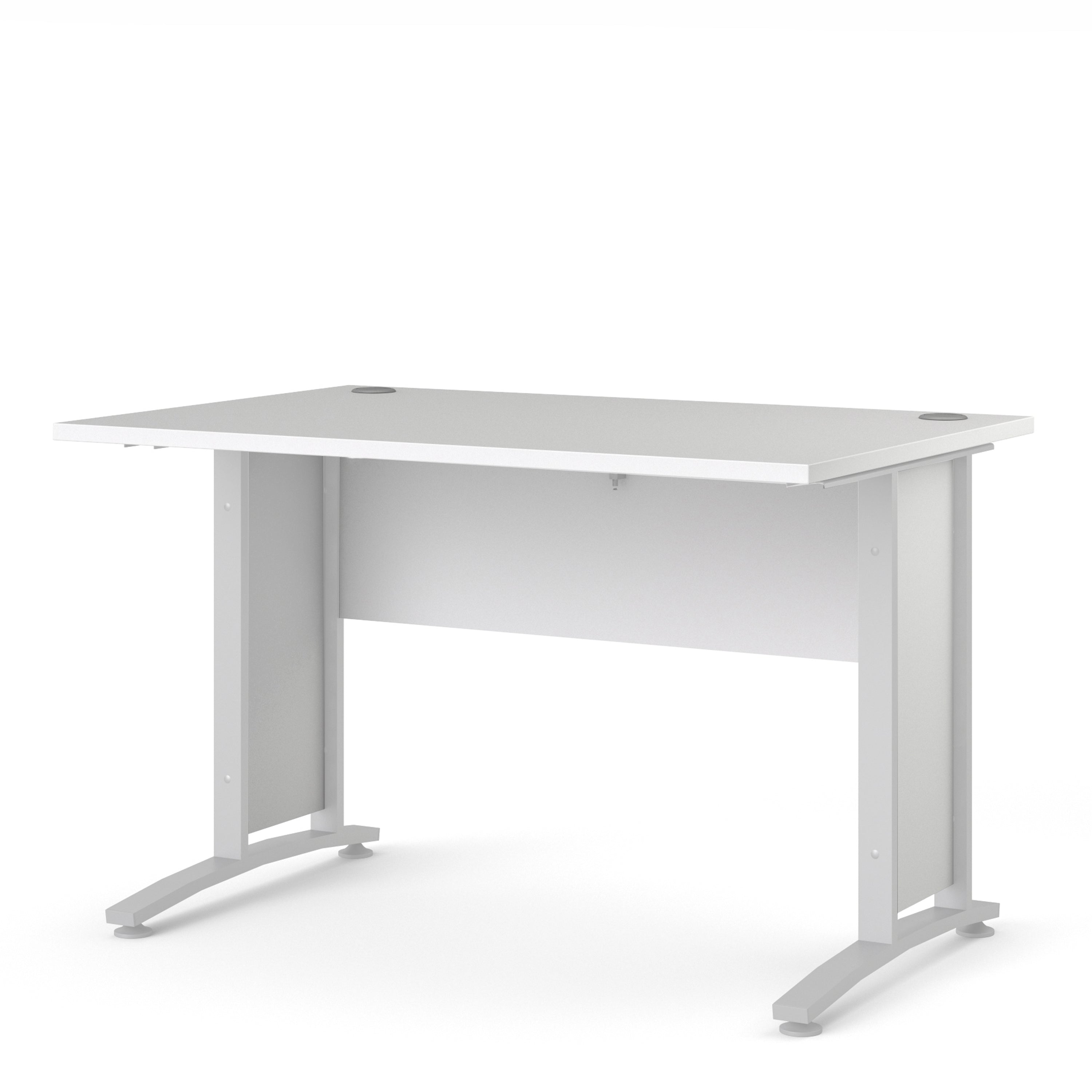 Prima Desk 120cm in White with White Legs – FTG, view 3