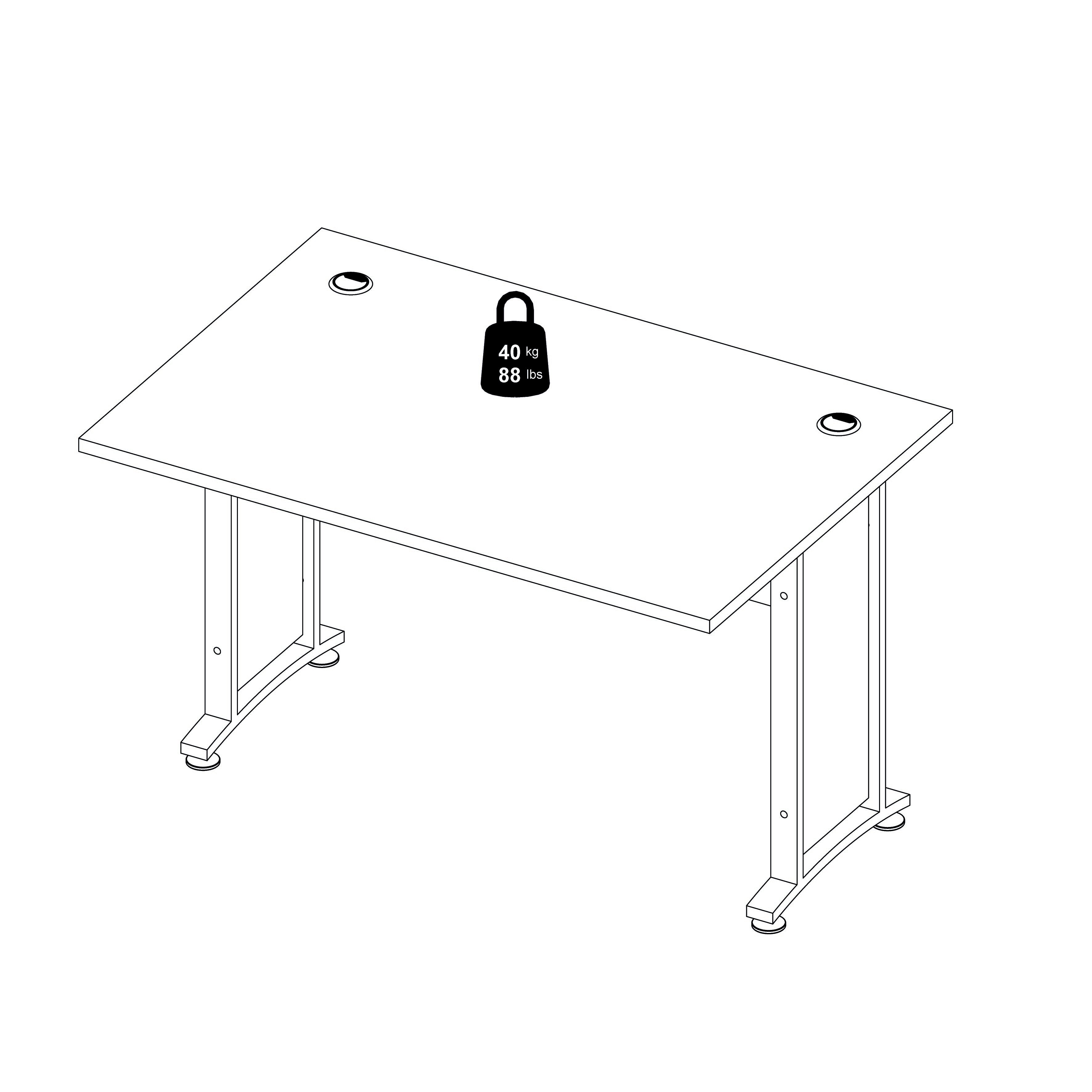 Prima Desk 120cm in Oak with White Legs – FTG, view 8