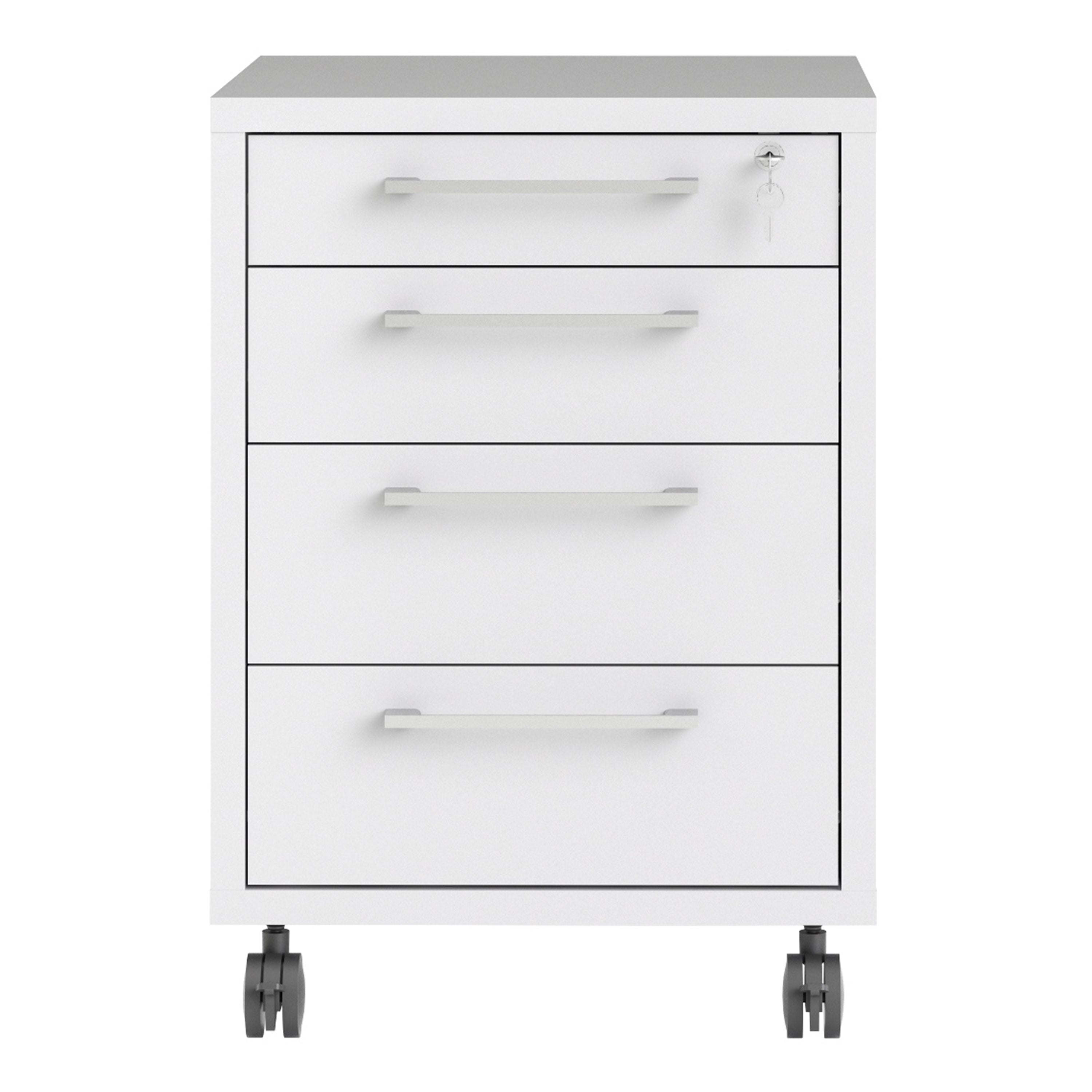 Prima Mobile Cabinet in White – FTG, view 2