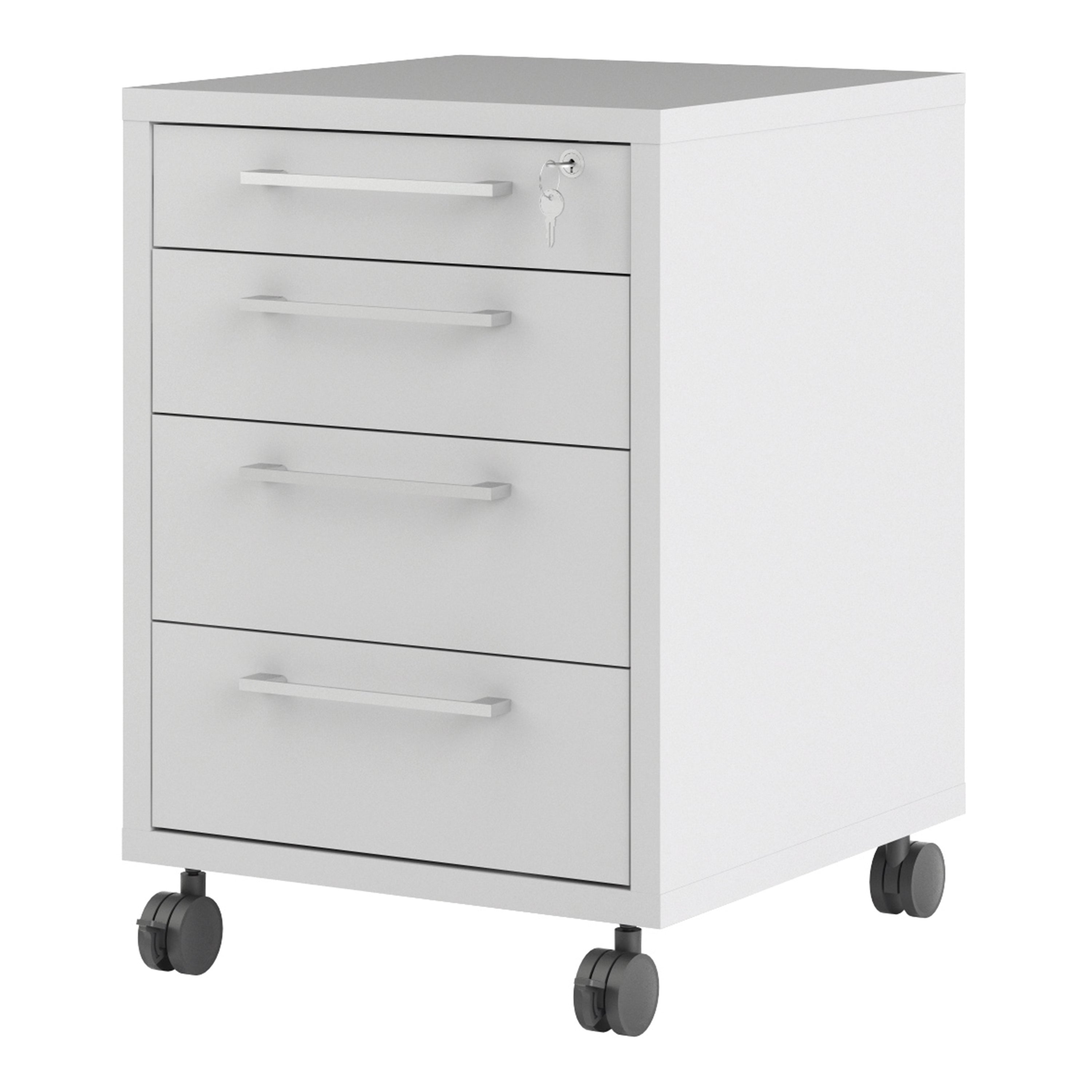 Prima Mobile Cabinet in White – FTG, view 3