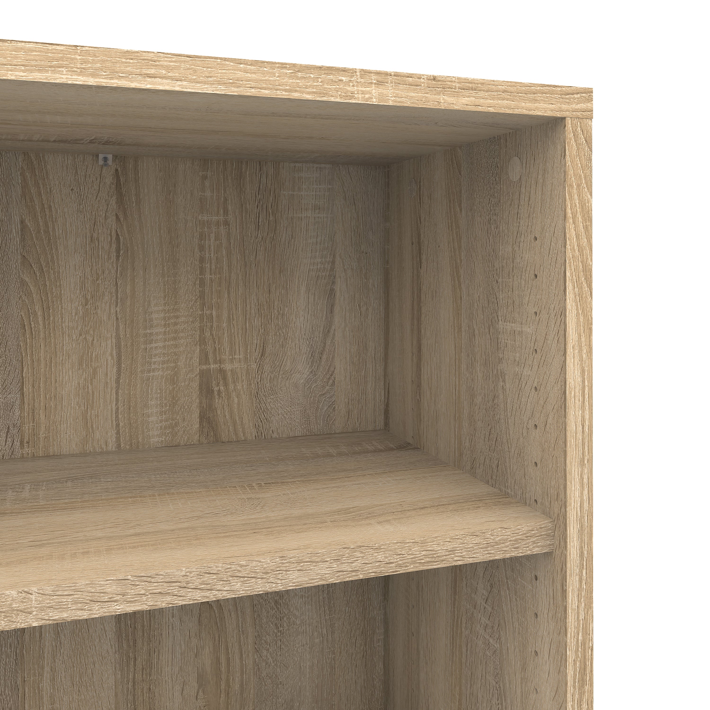 Prima Bookcase 3 Shelves with 2 Drawers 2 Doors in Oak – FTG, view 7