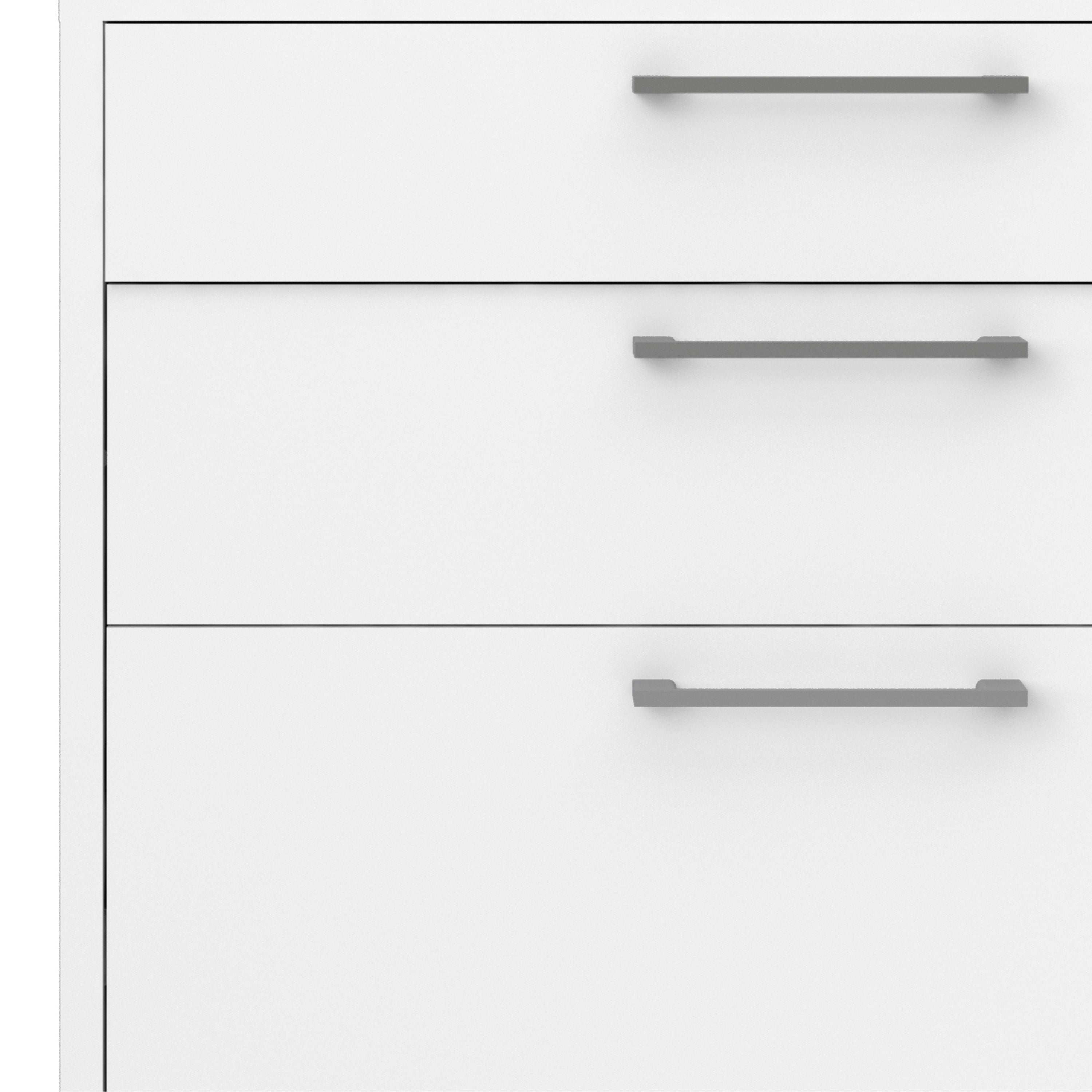 Prima Bookcase 2 Shelves with 2 Drawers 2 File Drawers in White – FTG, view 8
