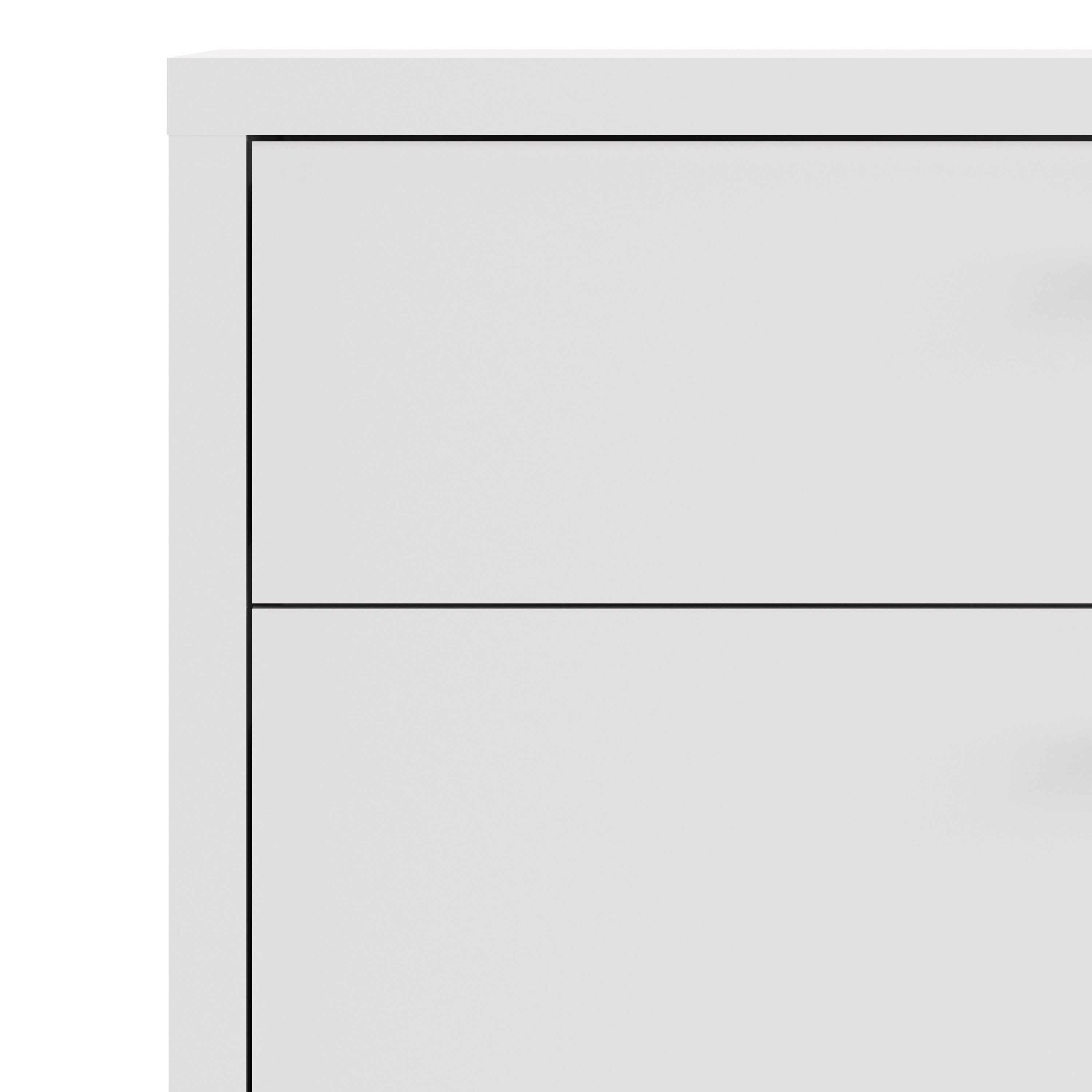 Prima Bookcase 1 Shelf With 2 Drawers 2 Doors In White – FTG, view 6