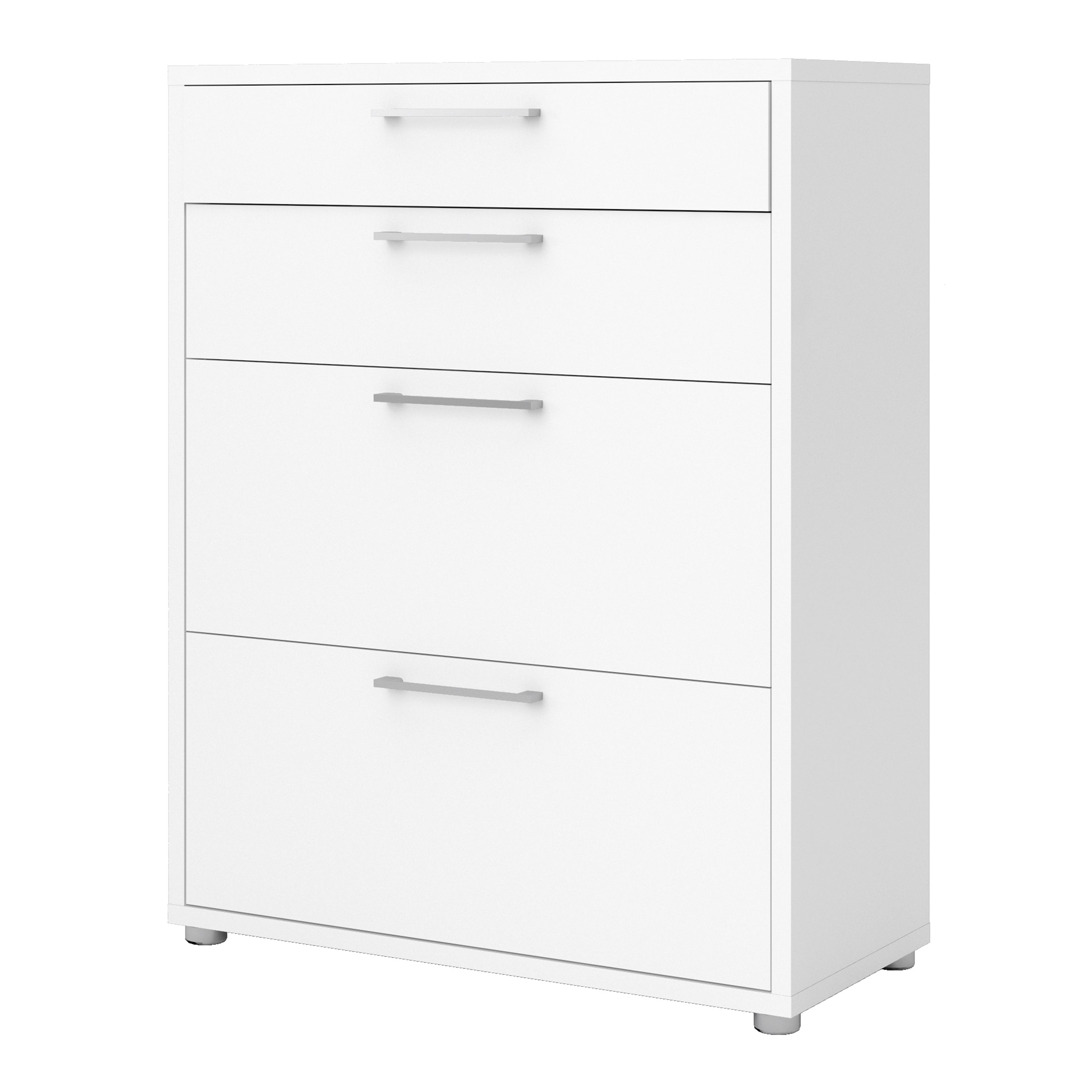 Prima Office Storage with 2 Drawers 2 File Drawers In White – FTG, view 3