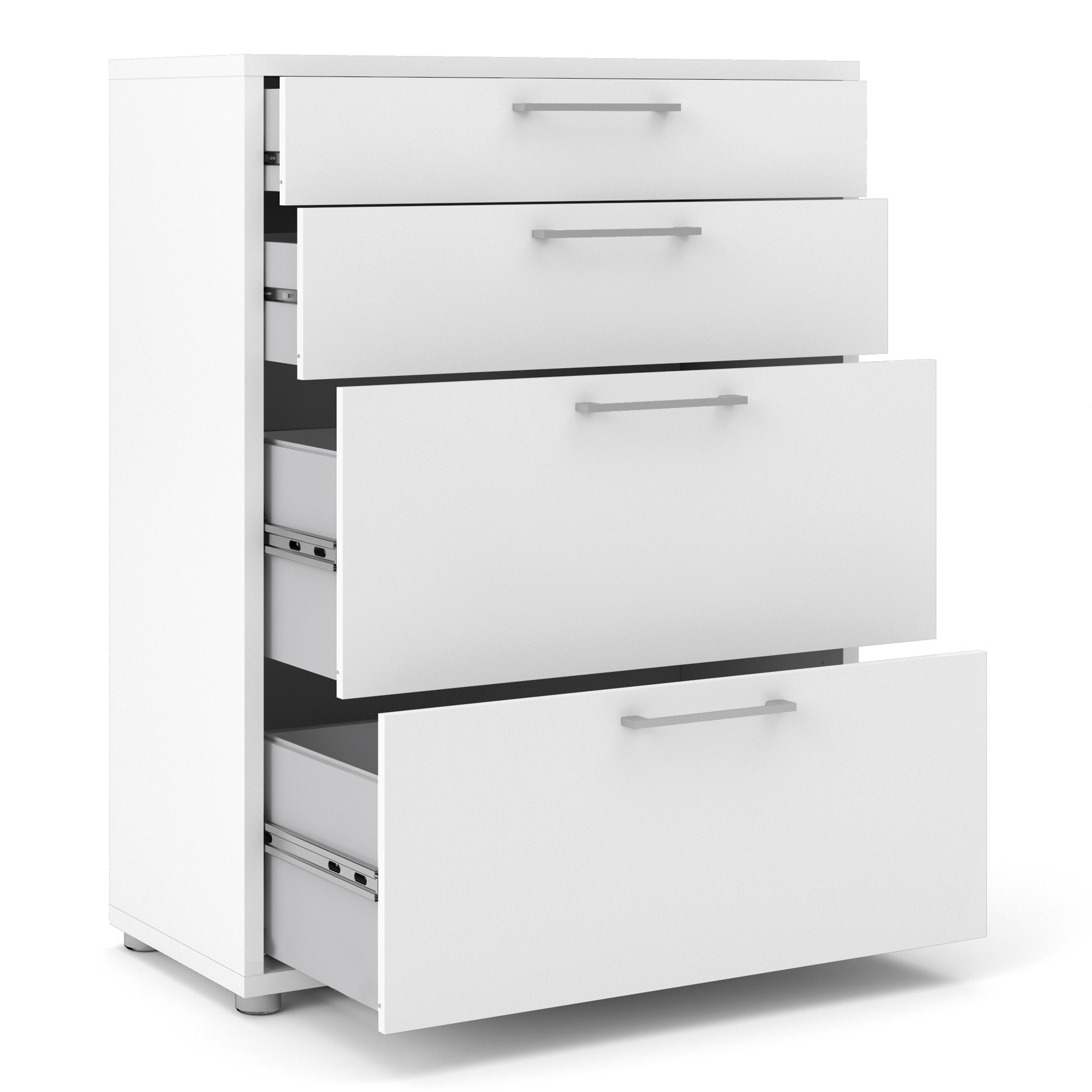 Prima Office Storage with 2 Drawers 2 File Drawers In White – FTG, view 4