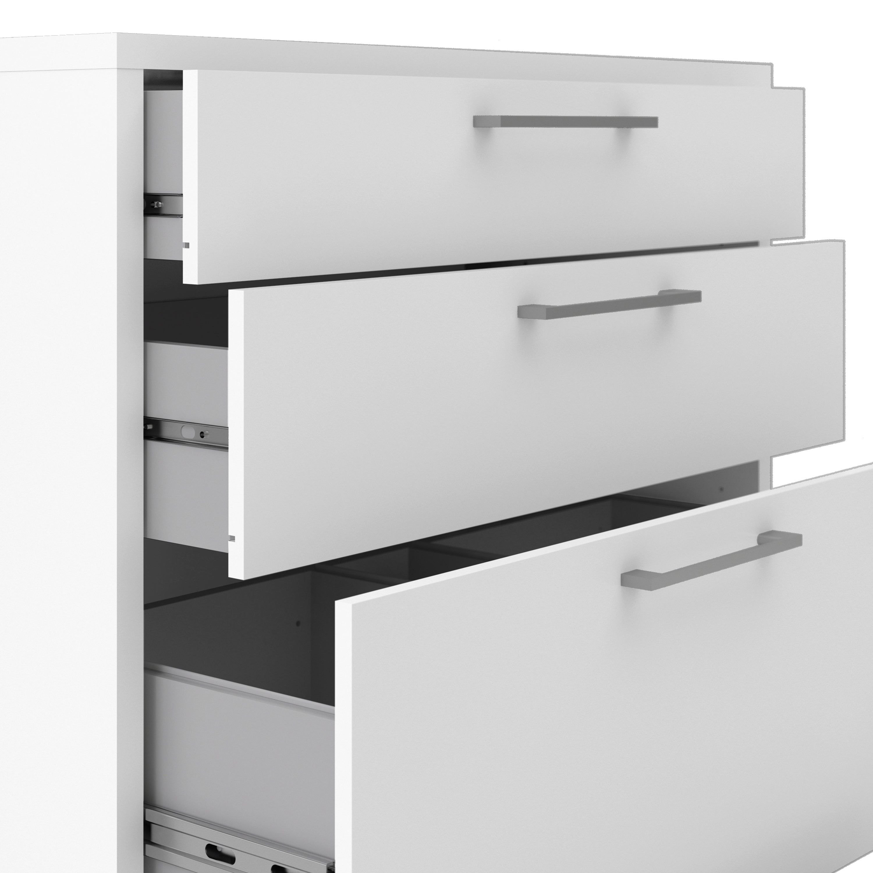 Prima Office Storage with 2 Drawers 2 File Drawers In White – FTG, view 9