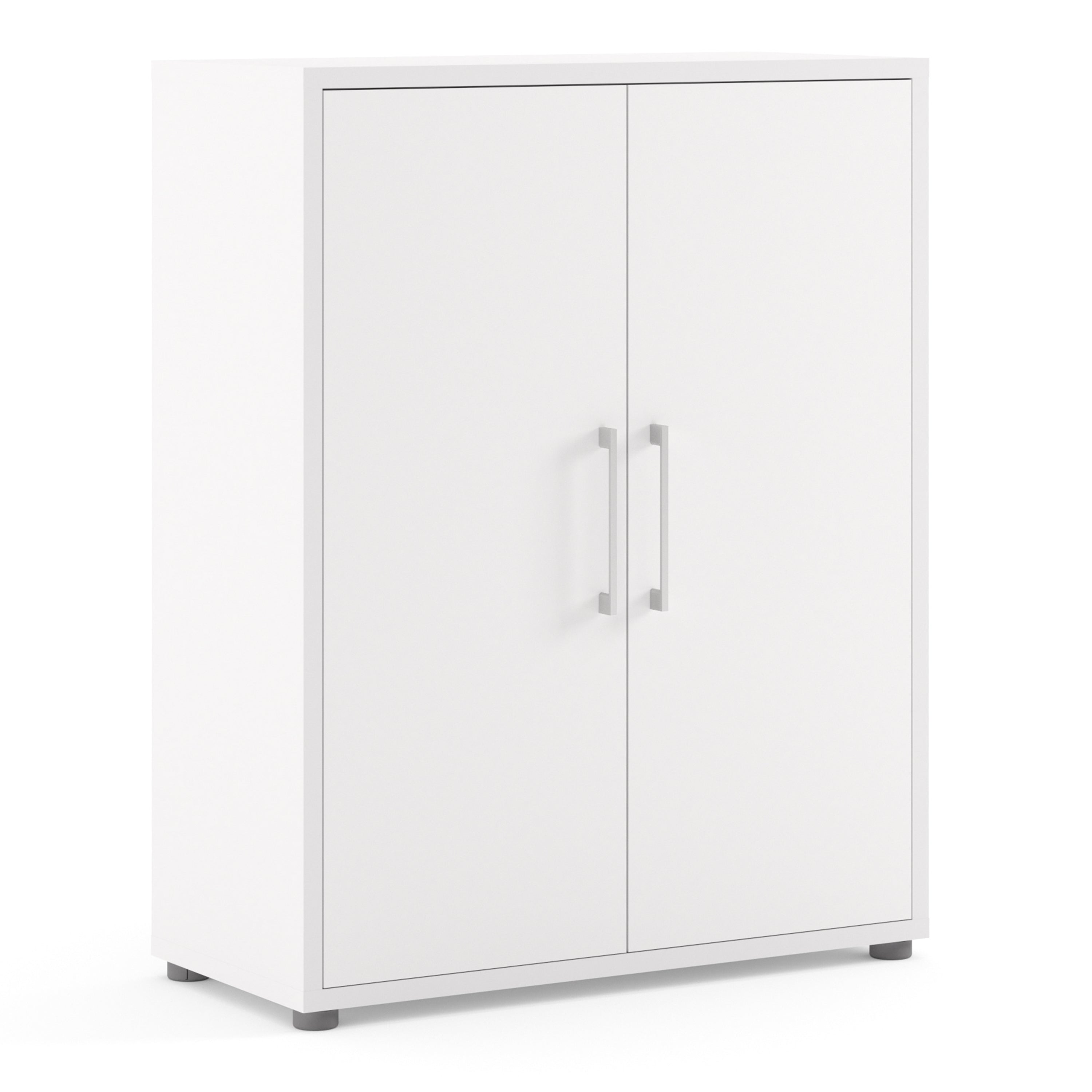 Prima Bookcase 2 Shelves with 2 Doors in White – FTG